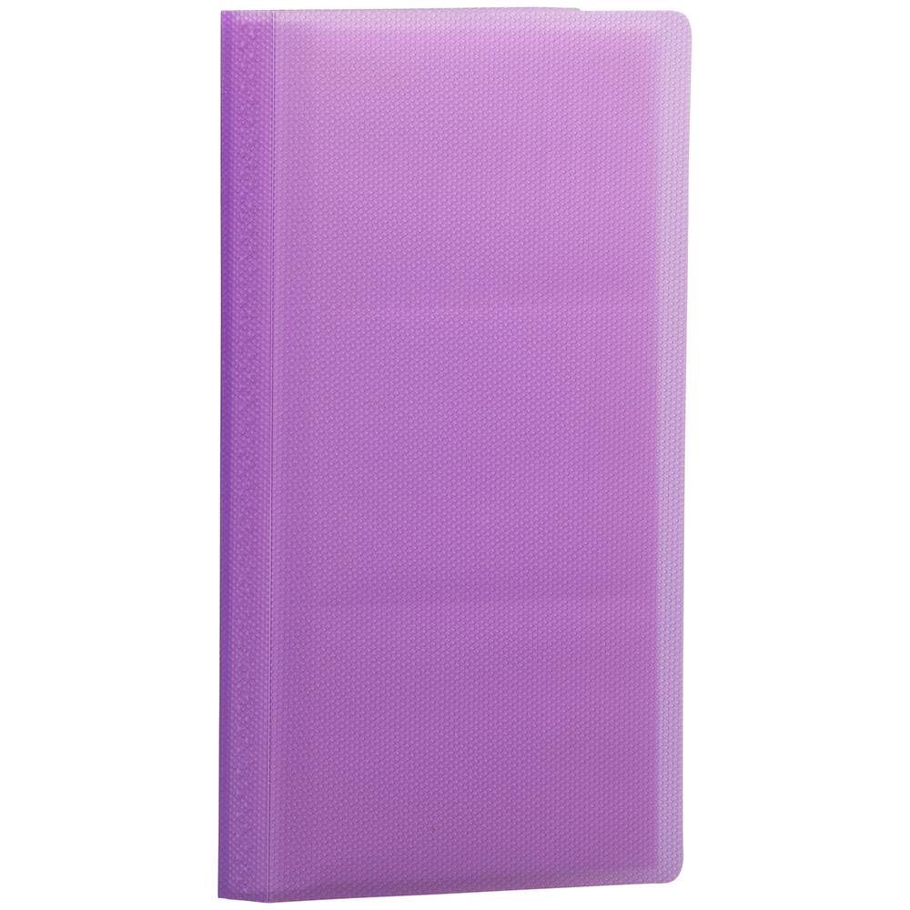 JAM Paper Purple Wallet Size Business Card Book, 12ct.