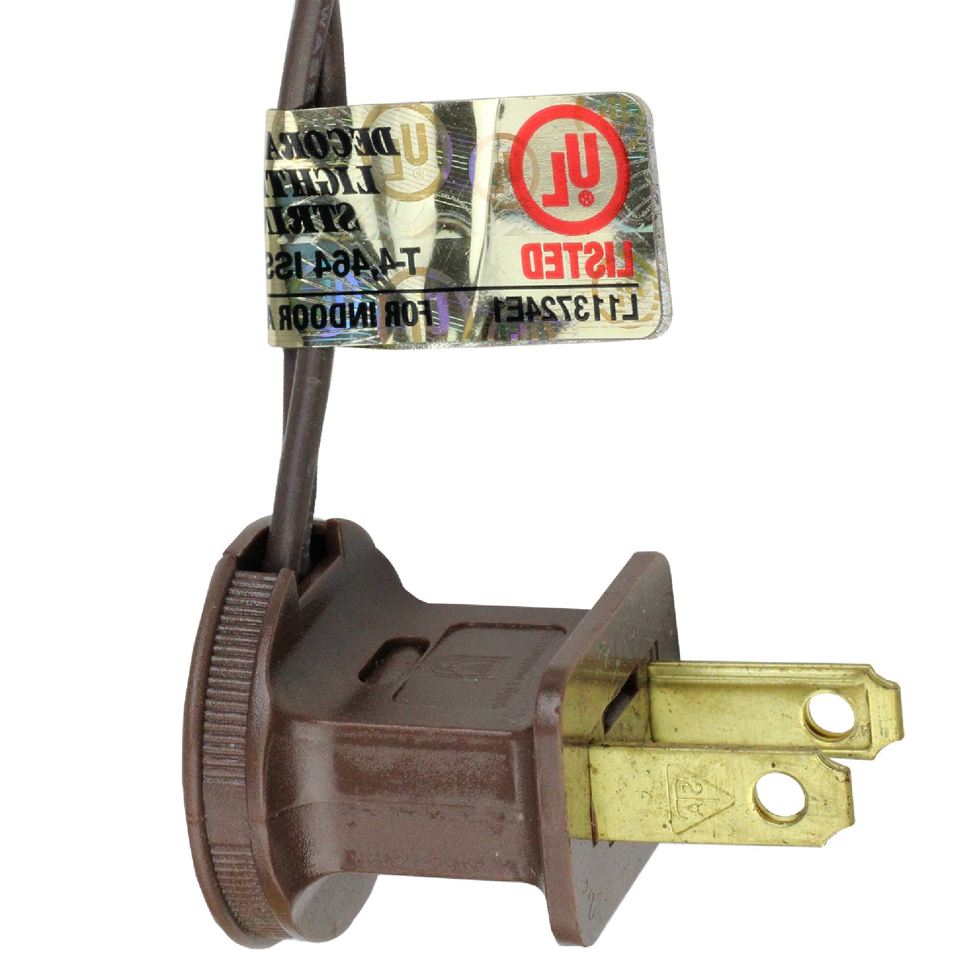 35ct. White LED Mini Christmas Lights Set With Brown Wire