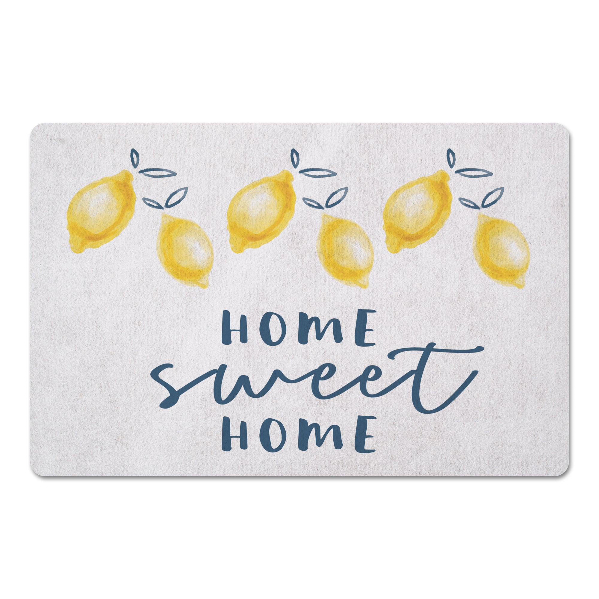 White Home Sweet Home Lemons Floor Mat