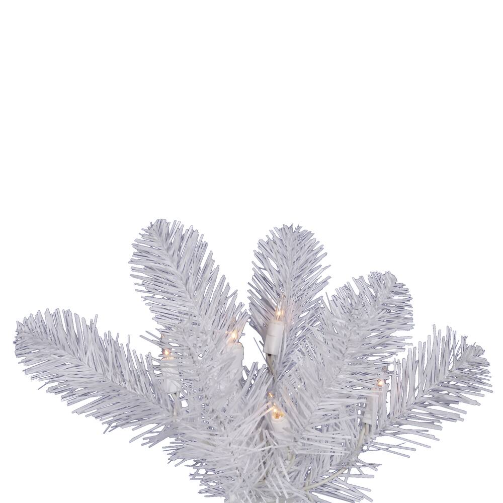 6.5ft. Pre-Lit Sparkle White Spruce Artificial Christmas Tree, Clear Dura-Lit Lights