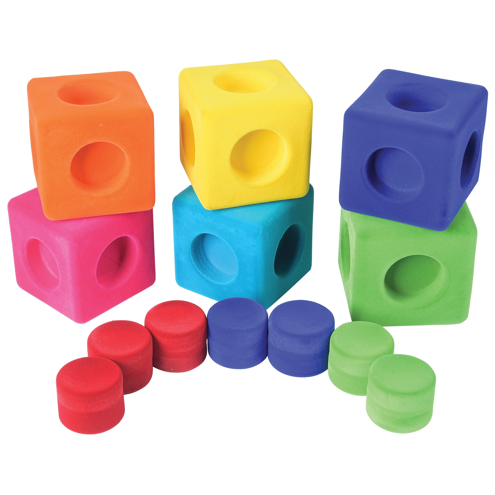 Rubbabu Rubbablox Natural Rubber Foam Building Block Set