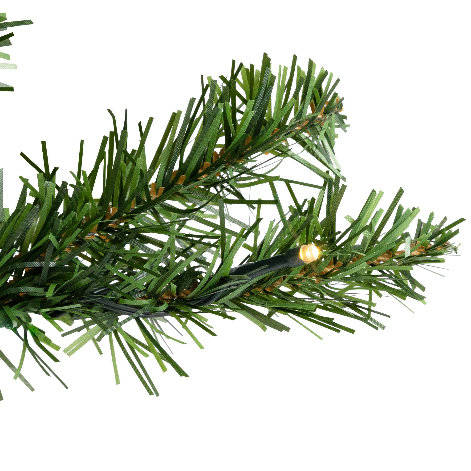3ft. Pre-Lit Canadian Pine Medium Artificial Christmas Tree, Clear &#x26; White LED Lights