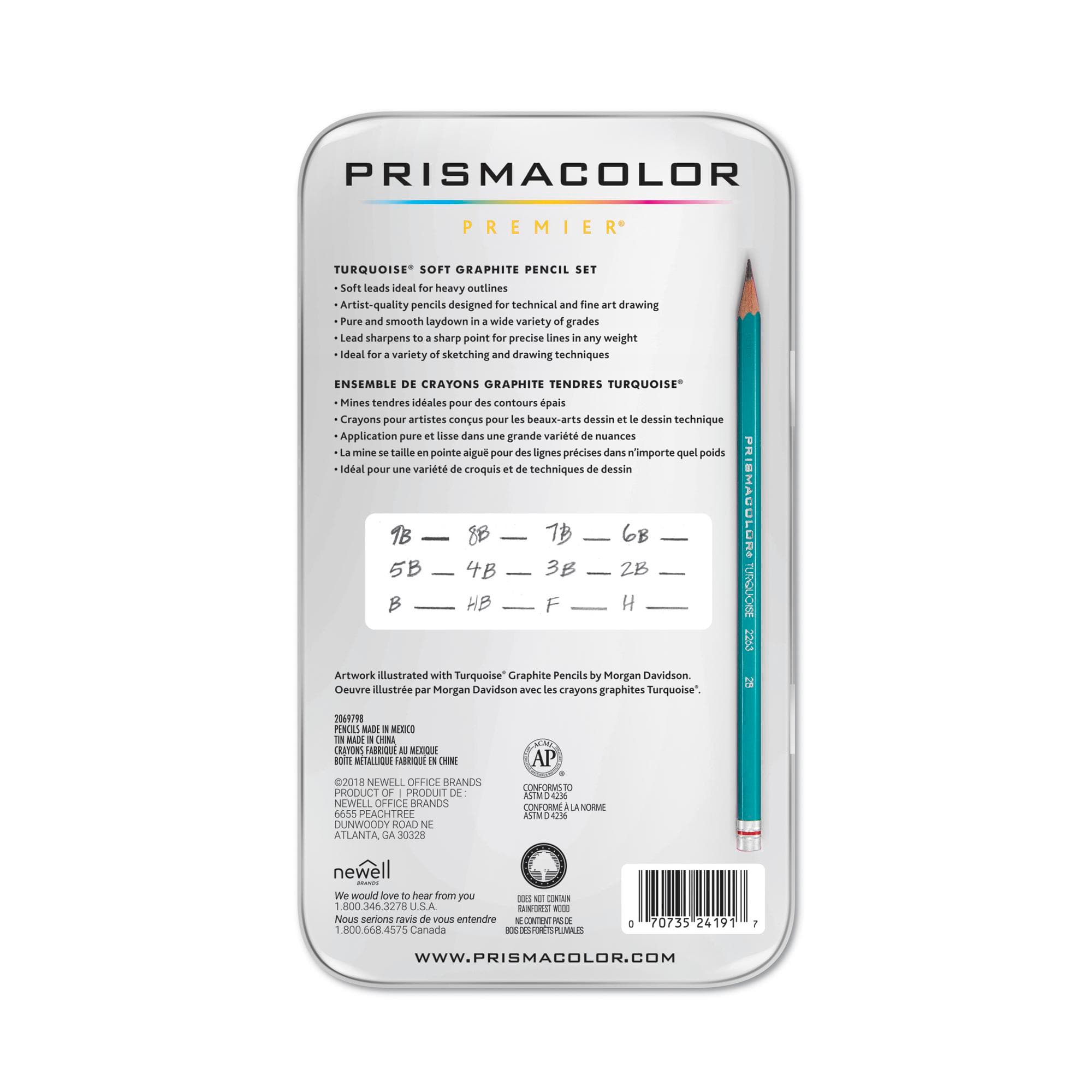 Prismacolor® Premier® Turquoise Soft Graphite Pencil Set