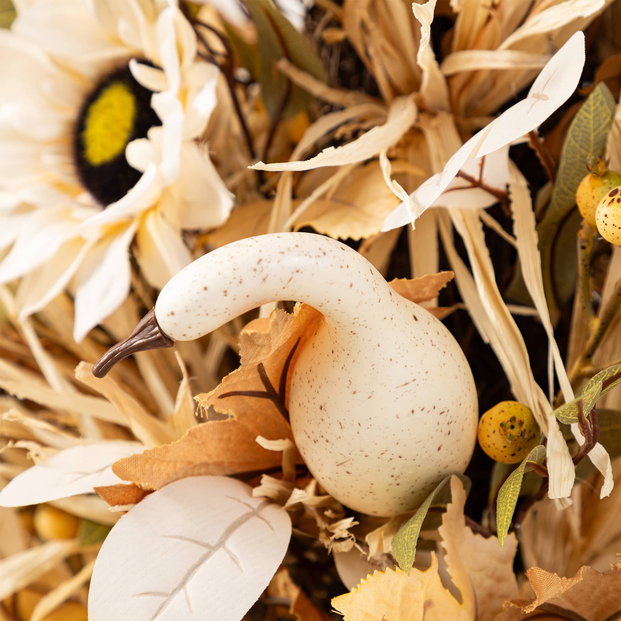 Glitzhome&#xAE; 36&#x22; Fall Neutral Sunflower, Pumpkin and Leaf Porch Tree