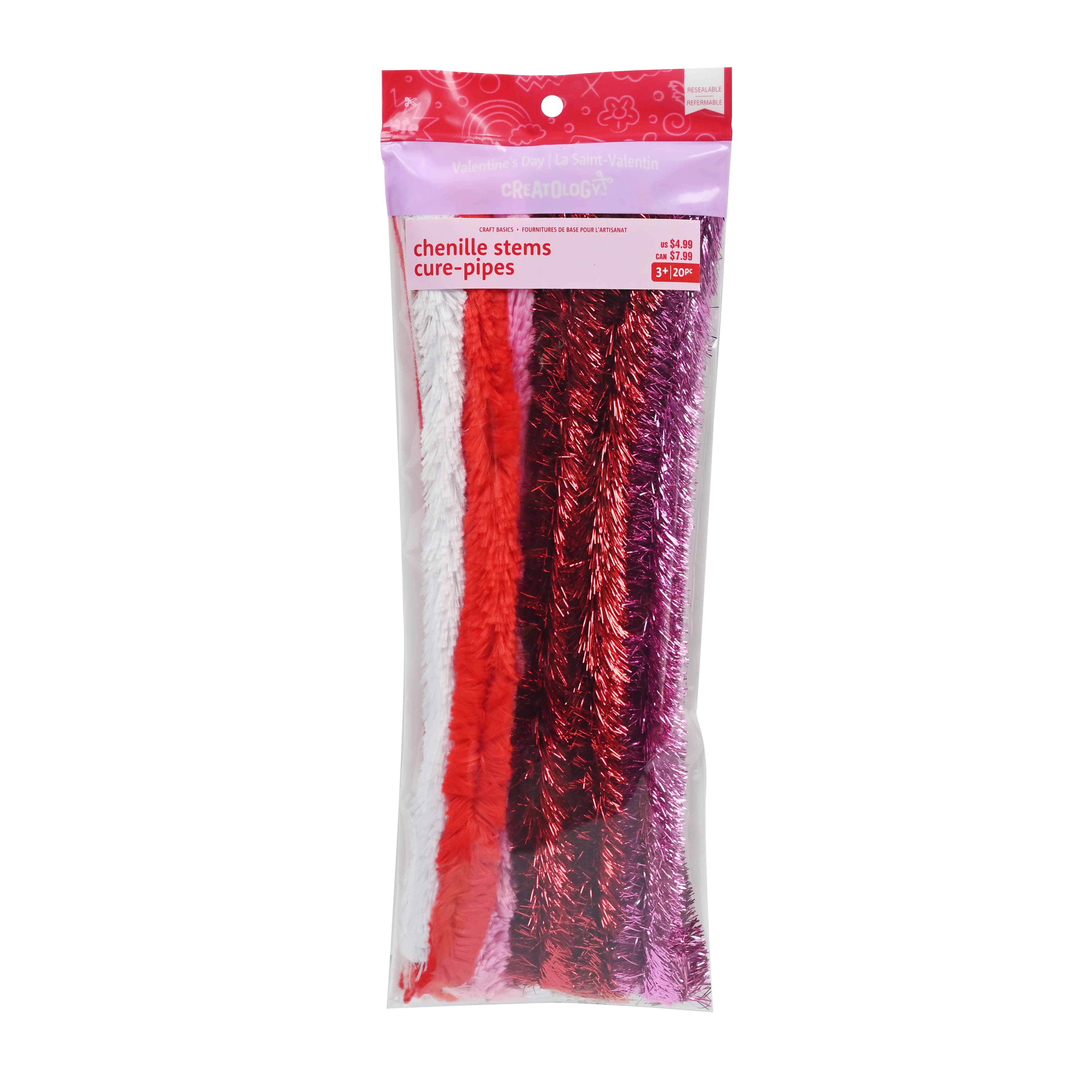 12" Valentine's Day Jumbo Chenille Stems by Creatology™