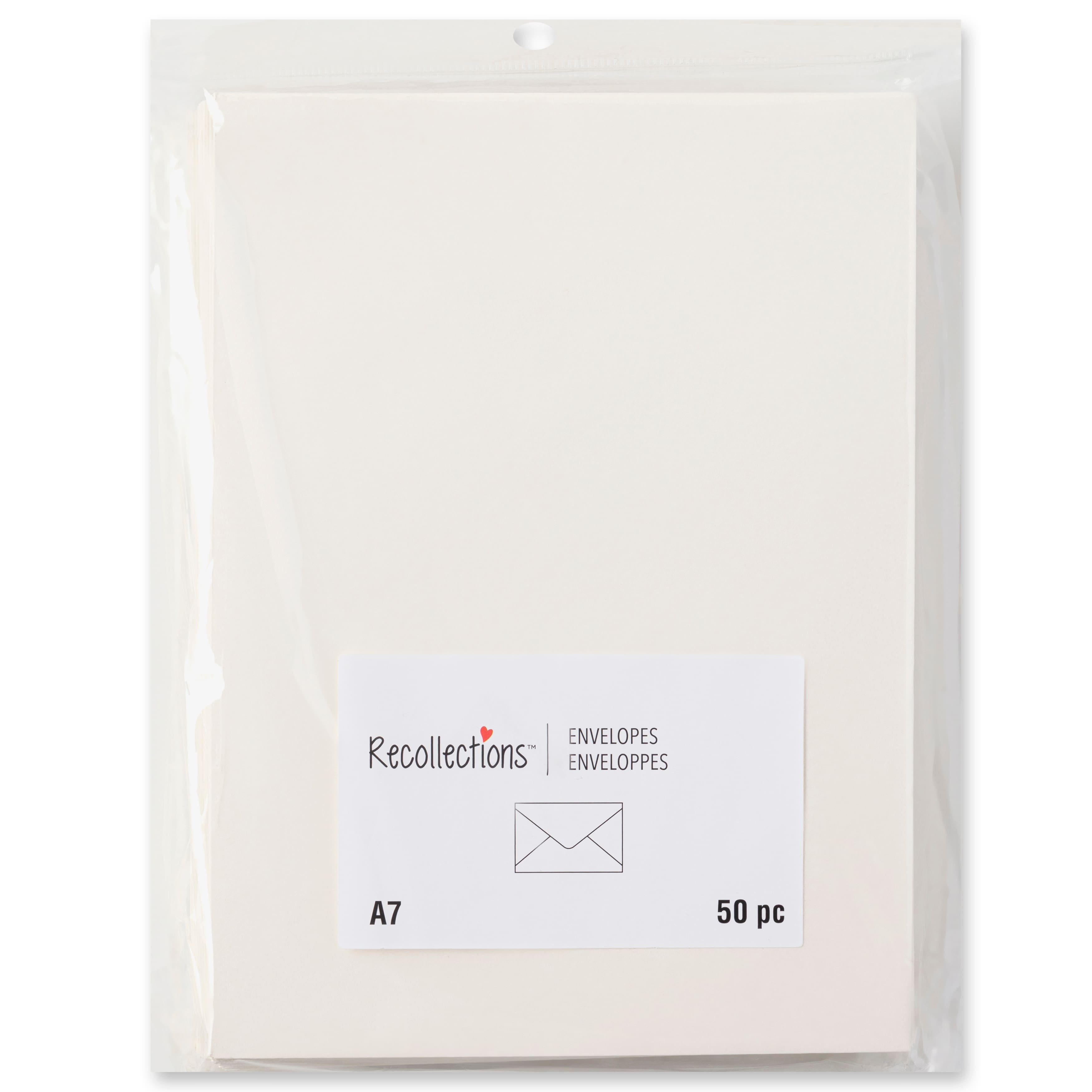 12 Packs: 50 ct. (600 total) 5.25&#x22; x 7.25&#x22; Ivory Envelopes by Recollections&#x2122;