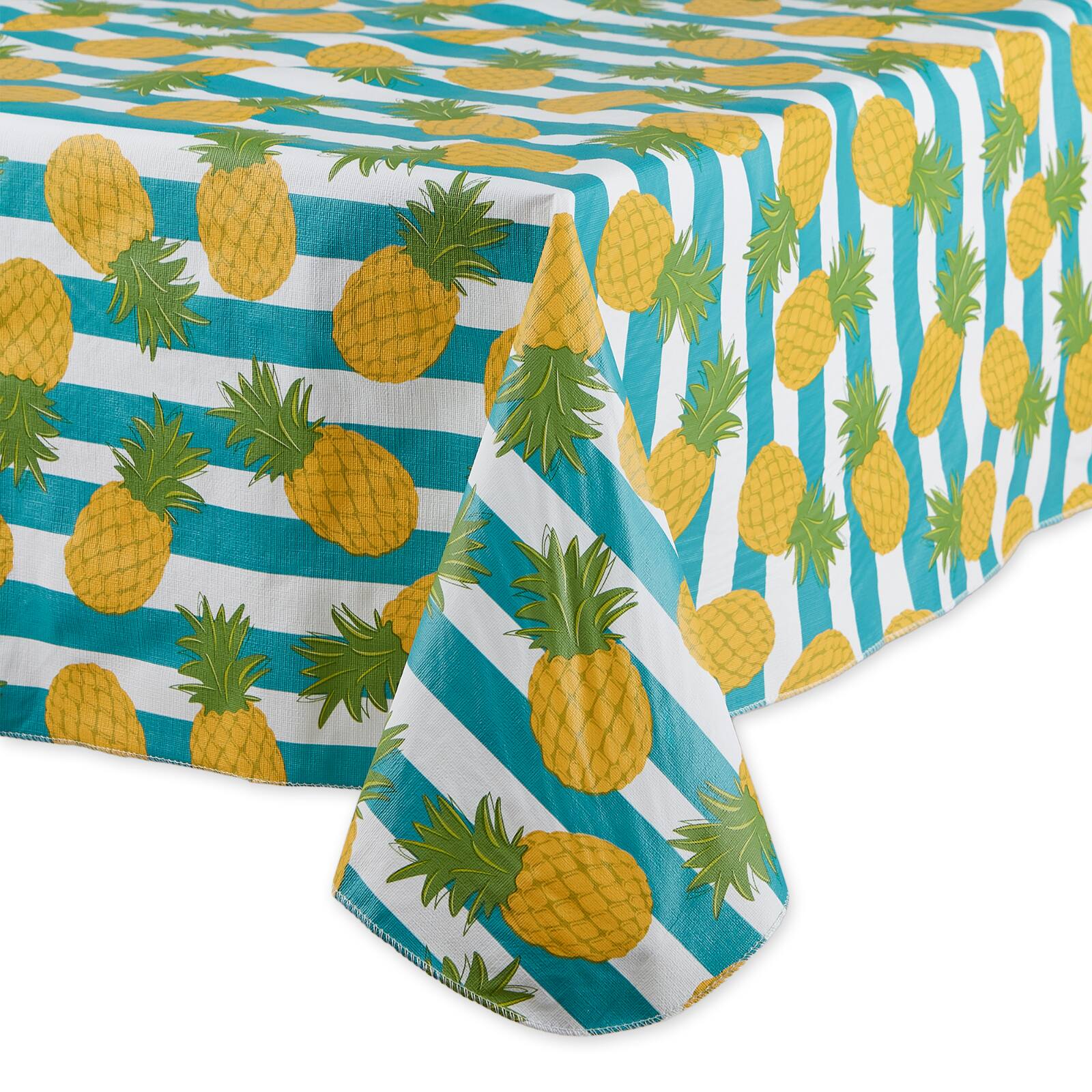 Pineapple Vinyl Tablecloth 60" x 102"