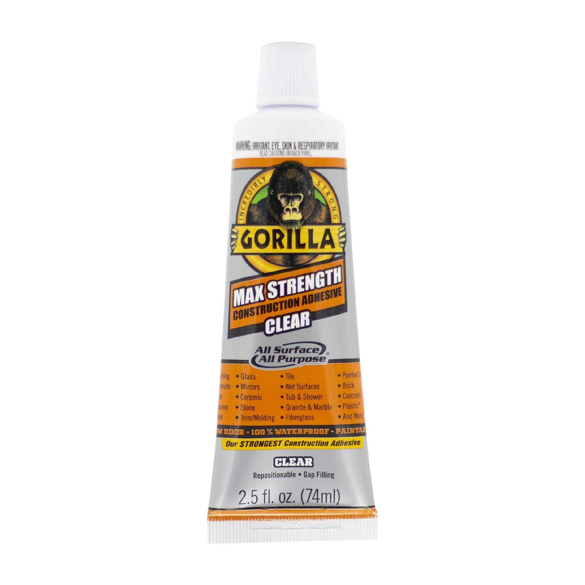 Gorilla Glue® 2.5oz. Max Strength Clear Construction Glue