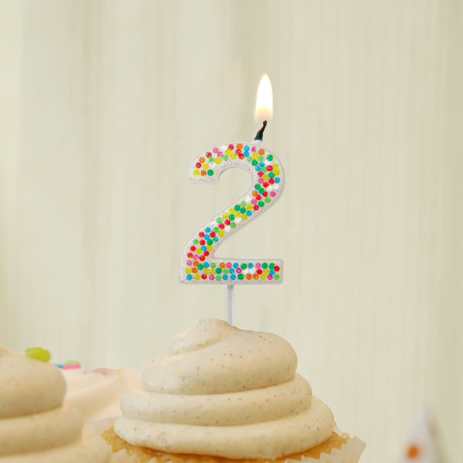 12 Pack: Confetti Number Birthday Candle by Celebrate It™