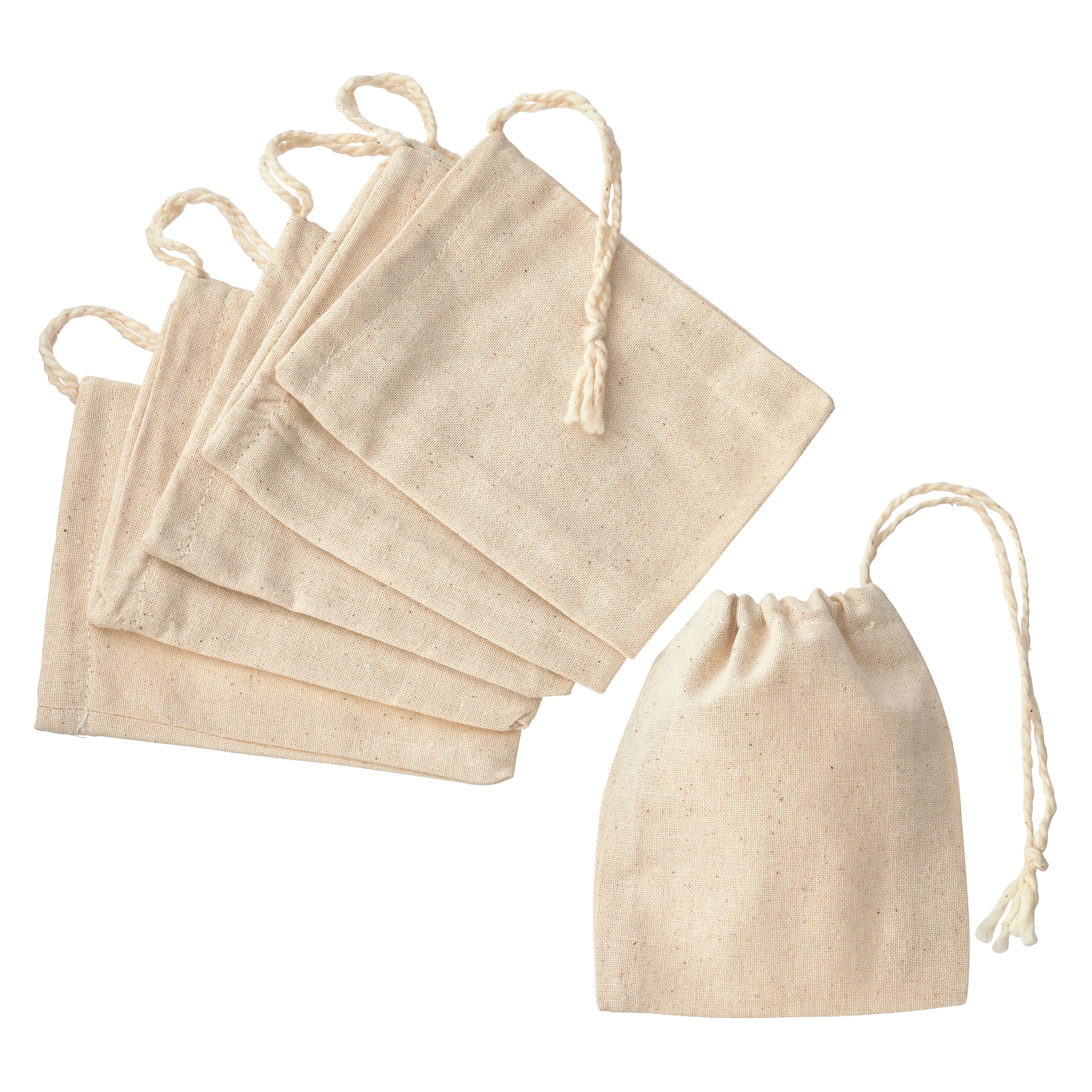 50 *Small Bag Natural Linen Pouch Drawstring Burlap Jute Sack Jewelry Bags  Gift