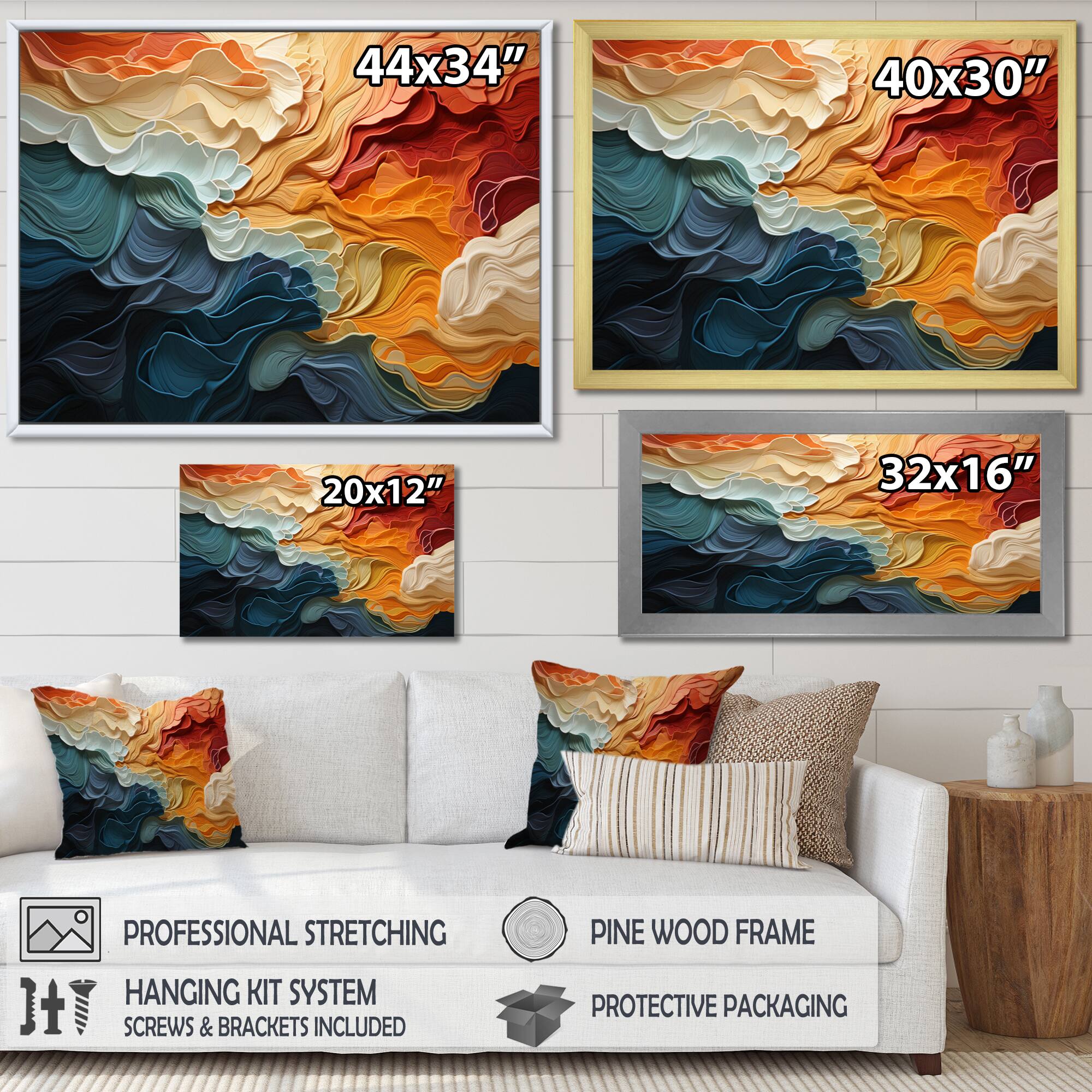 Designart "Biomorphism Organic Forms V" Modern Wall Art Living Room