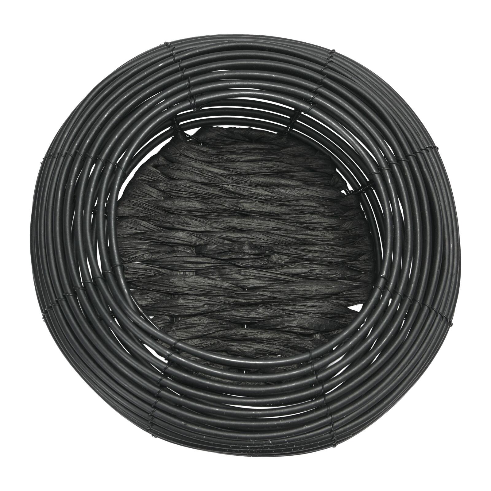 6&#x22; Black Plastic Planter with Metal Feet