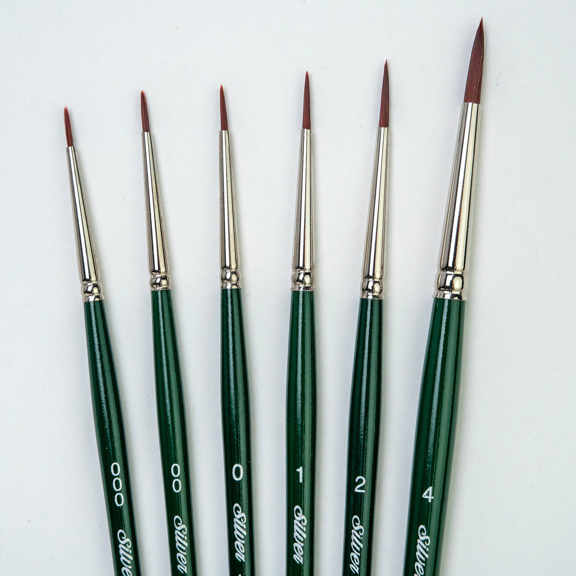 Silver Brush Limited Ruby Satin® 6 Piece Round Brush Set