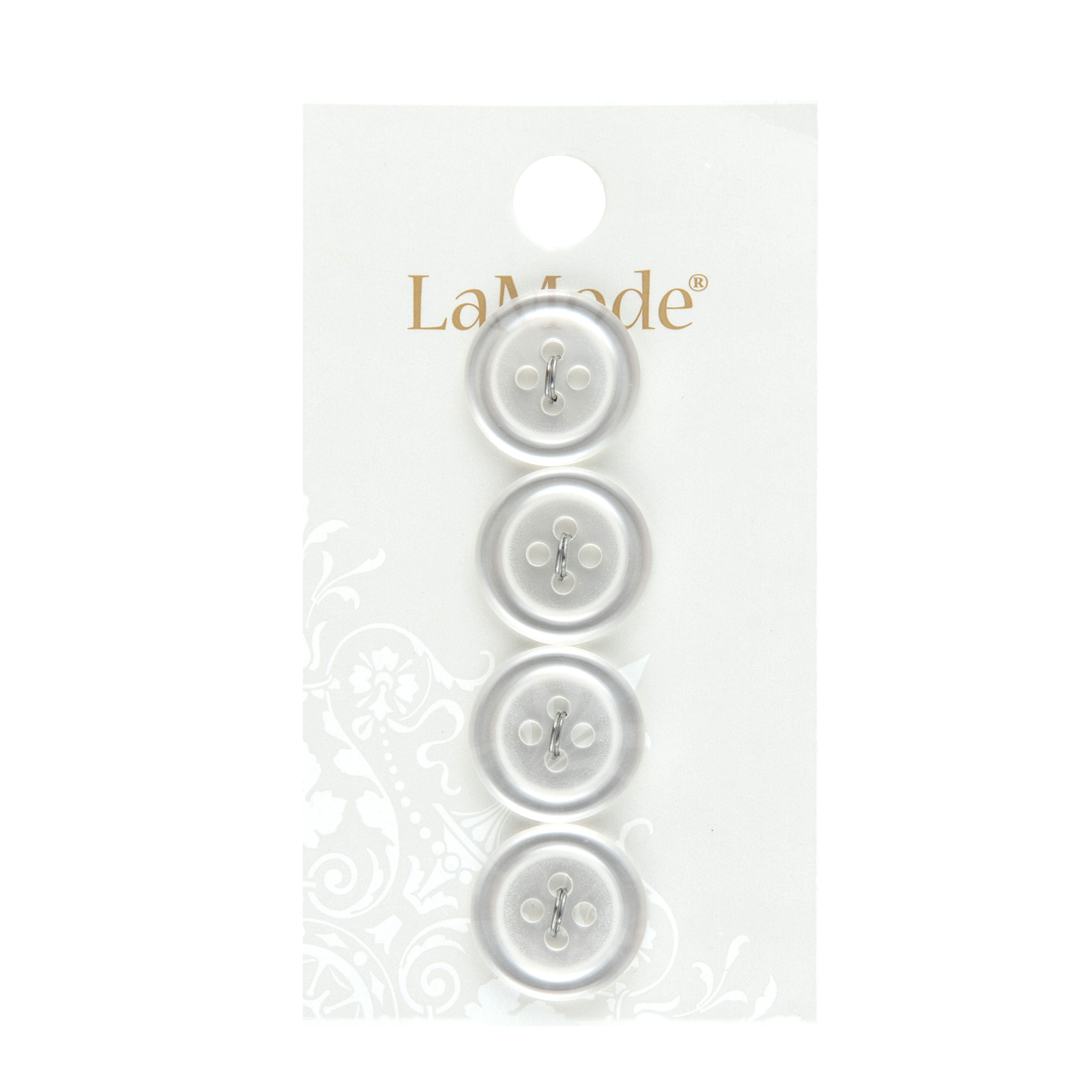 LaMode 5/8&#x22; Translucent 4-Hole Buttons, 4ct.