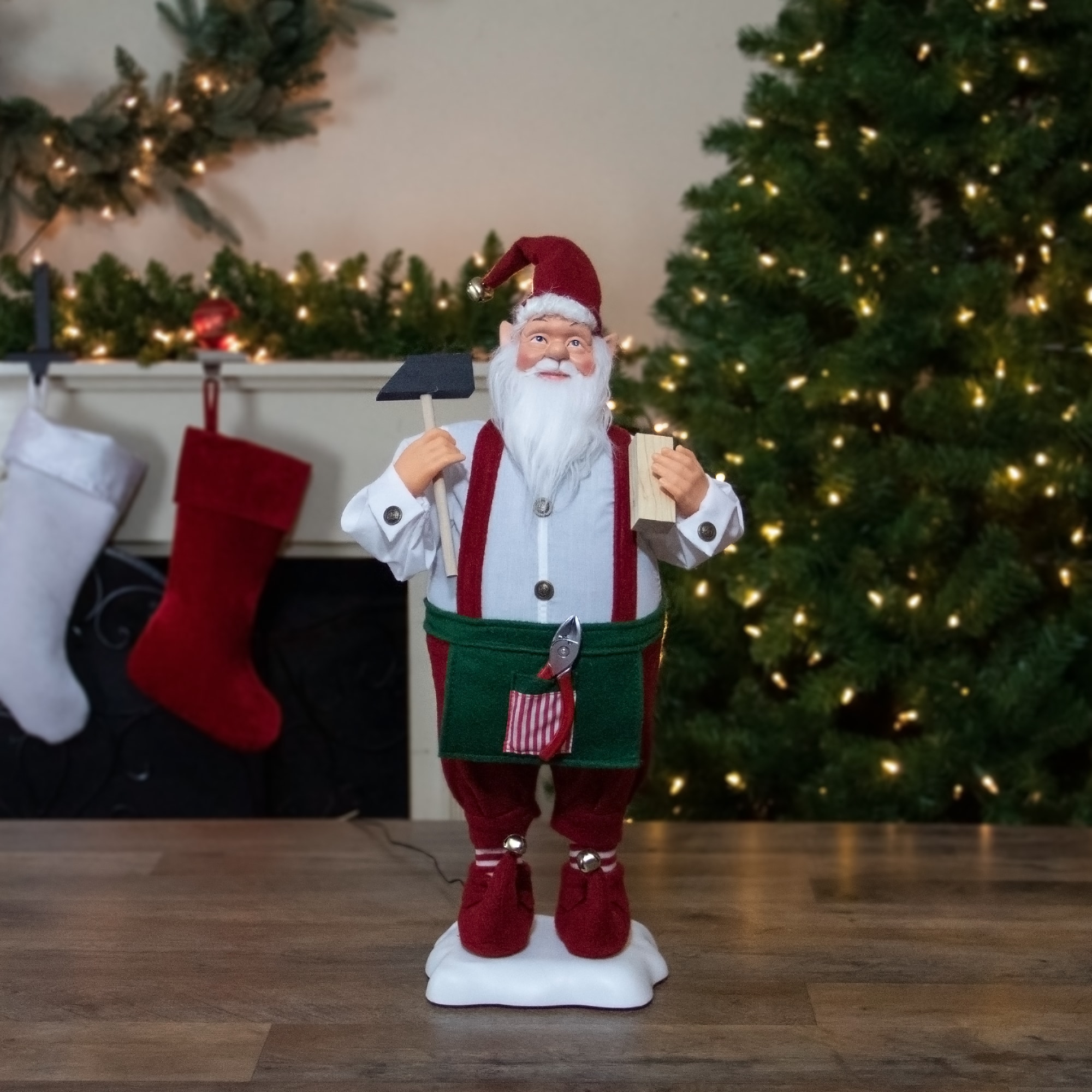 24" Santa's Workshop Elf Animated Standing Christmas Figure
