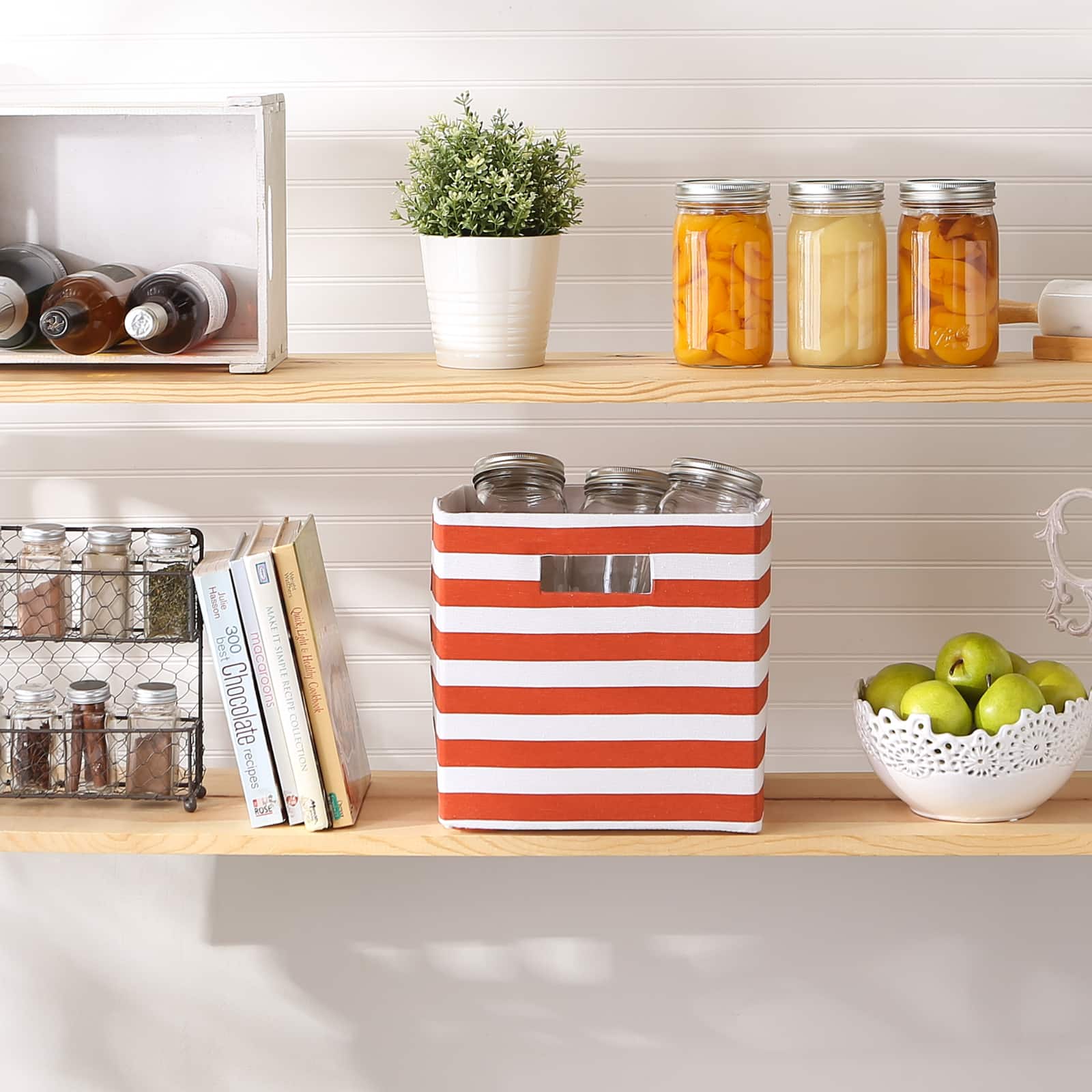 DII&#xAE; 11&#x22; Polyester Stripes Storage Cube