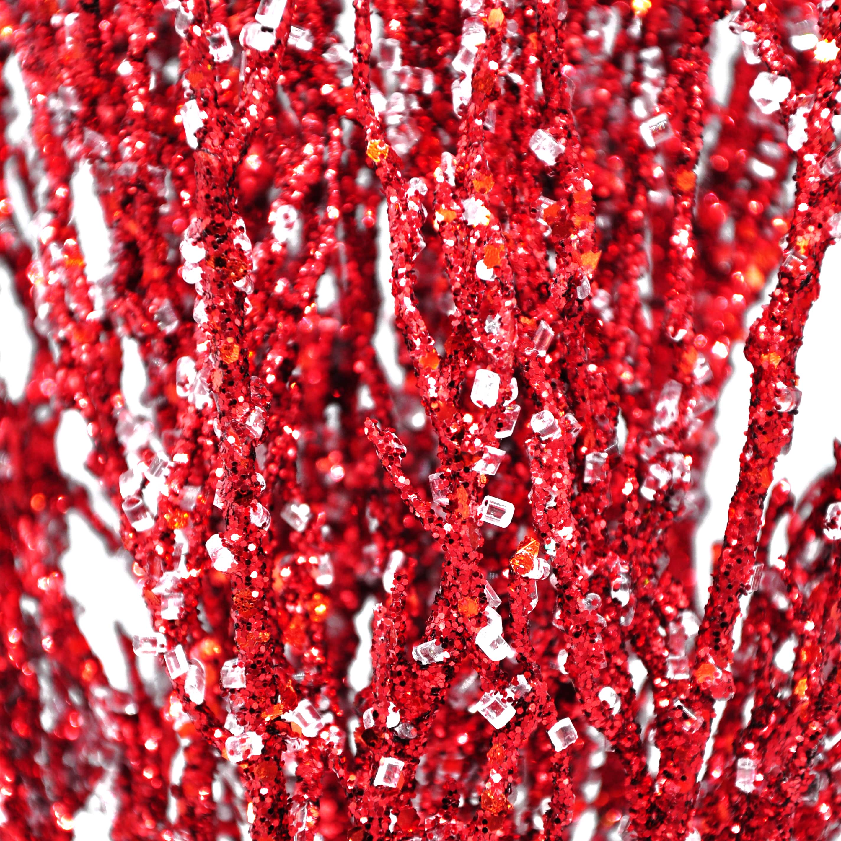 26&#x22; Red Glitter Iced Branch Bush by Ashland&#xAE;