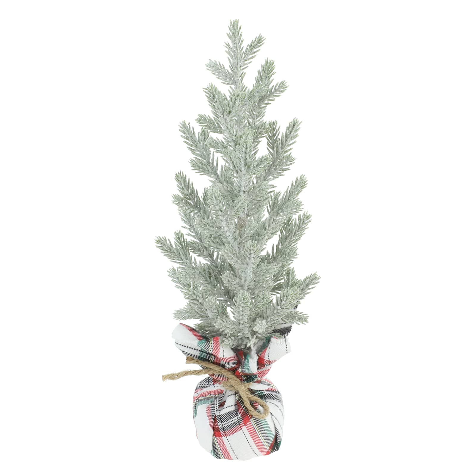 Sapin blanc avec base en jute &#xE0; motif &#xE9;cossais de 30,4&#xA0;cm d&#x2019;Ashland