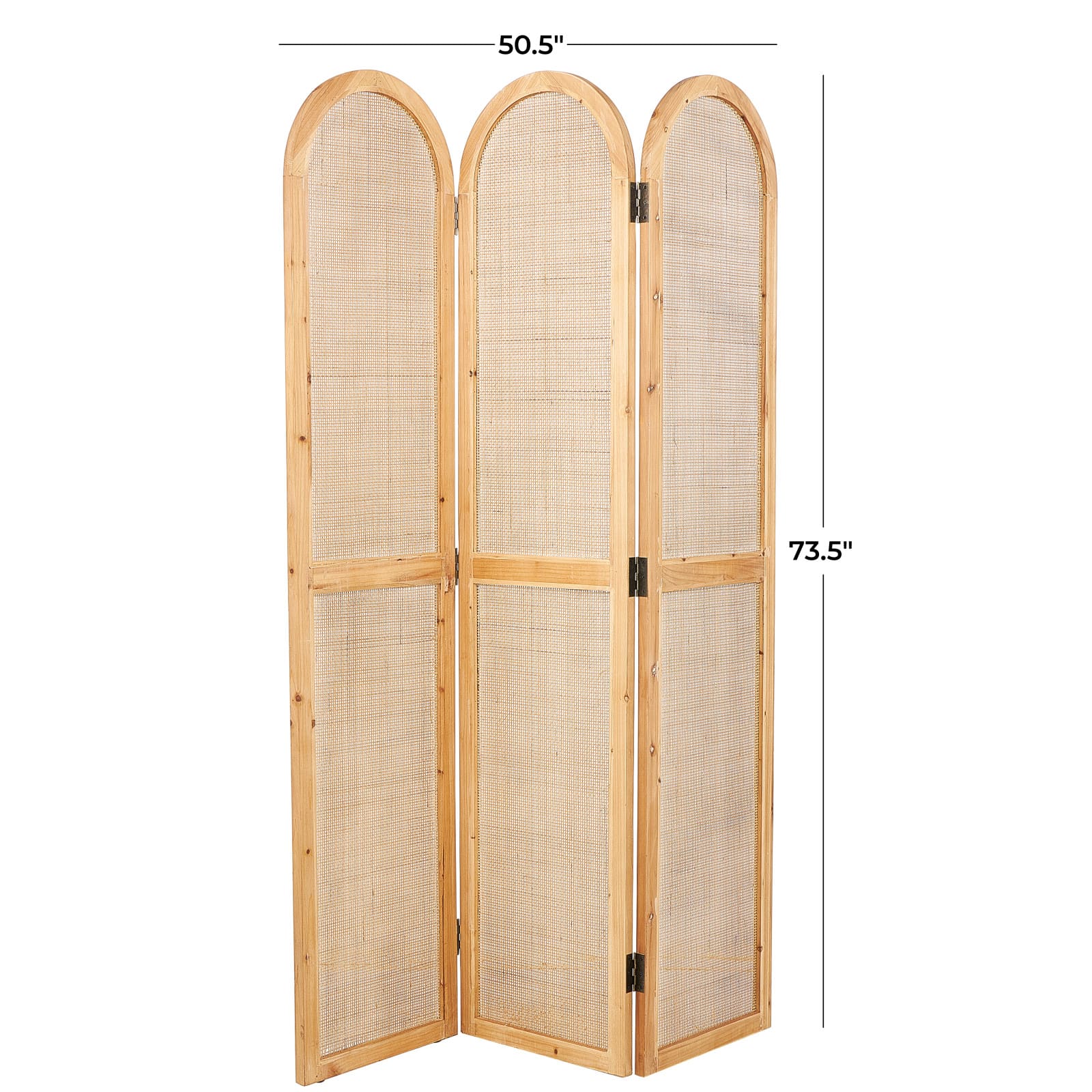 6ft. Brown Wood Room Divider Screen