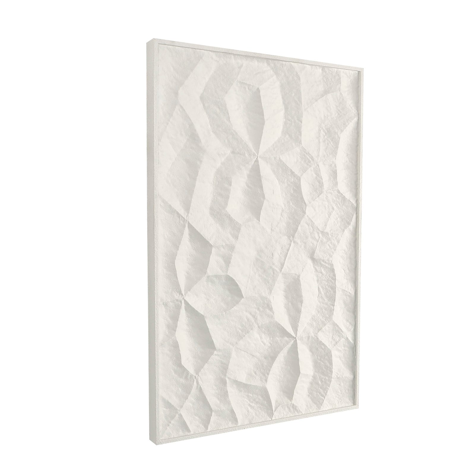 Abstract Dimensional Wall Art in White Frame