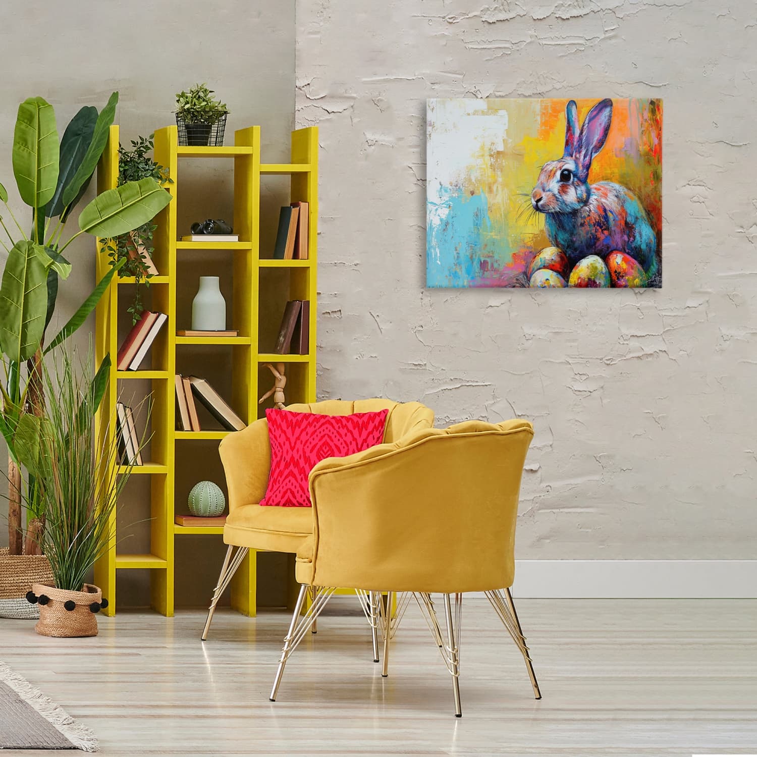 Stupell Industries Easter Joy Abstract Canvas Wall Art