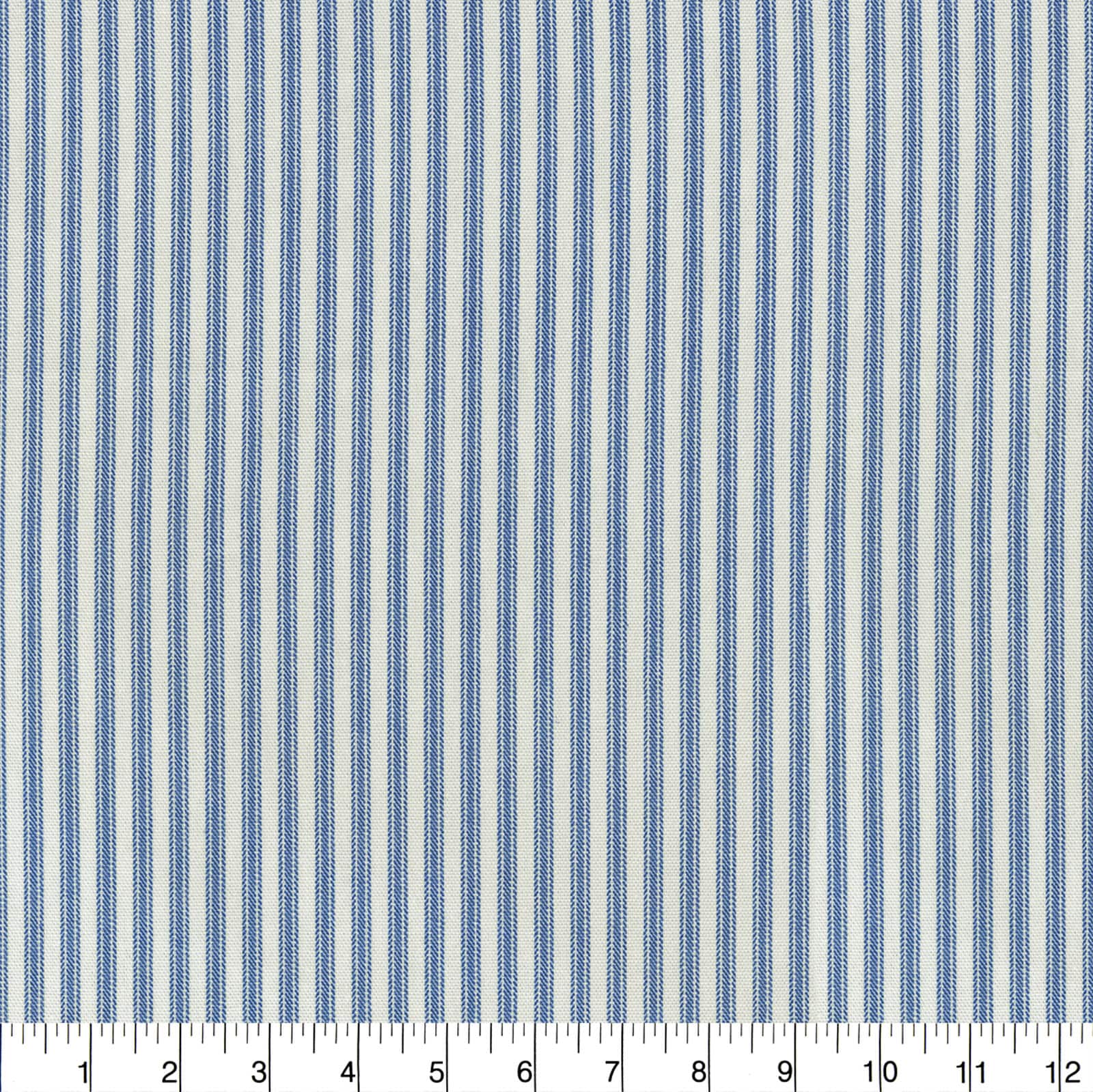 P/K Lifestyles Blue Ticking Stripe Home D&#xE9;cor Fabric