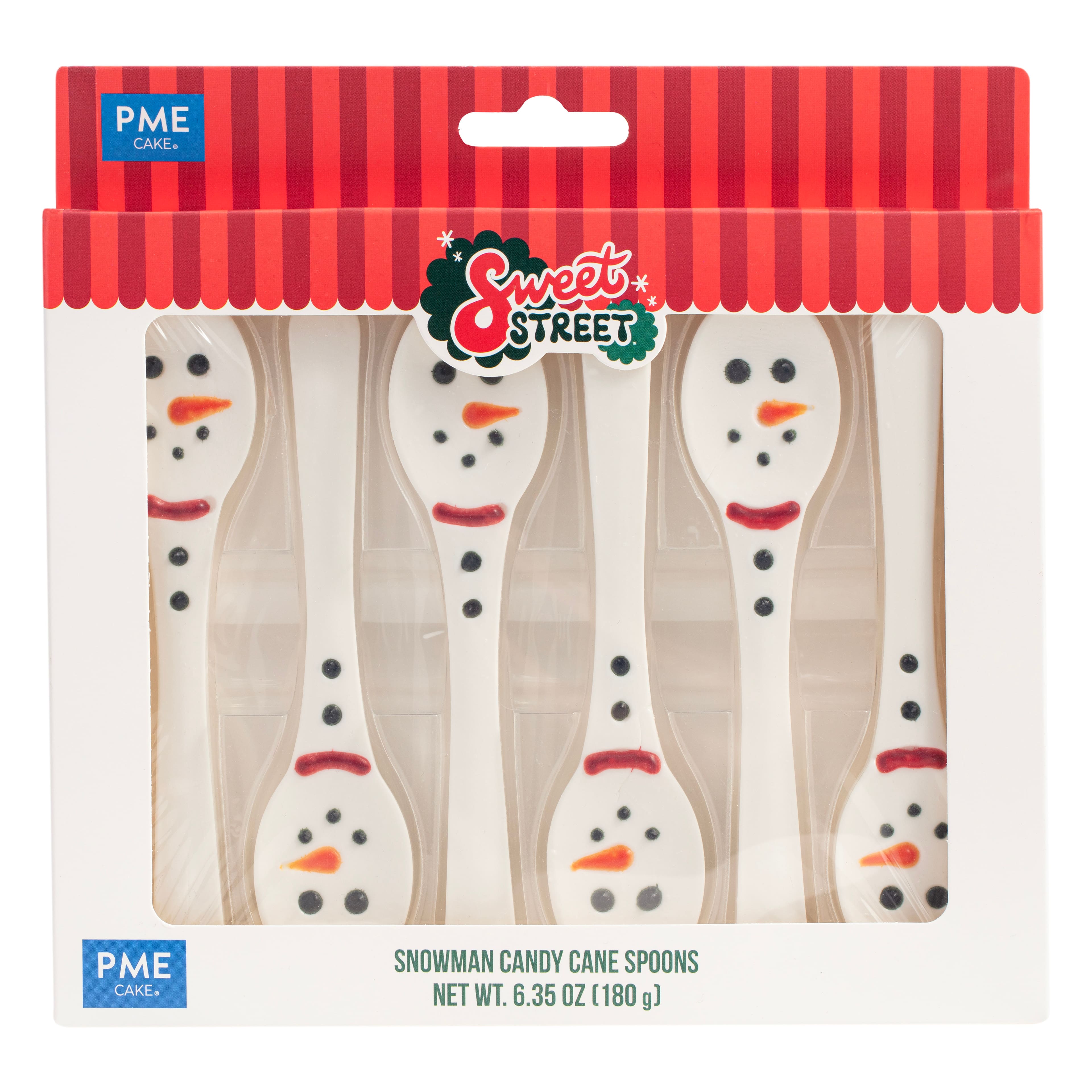 PME Cake Sweet Street® Snowman Candy Cane Spoons, 6ct.
