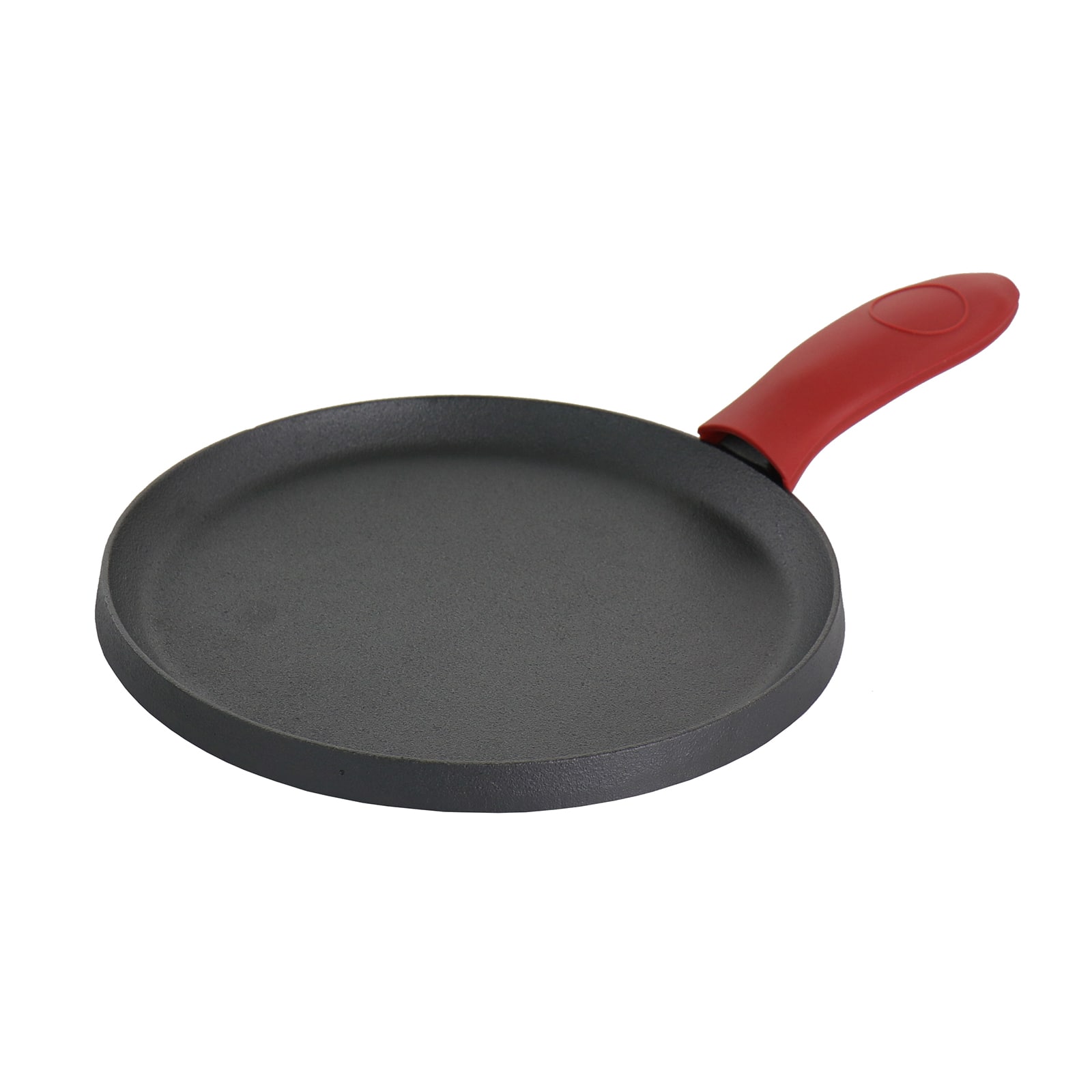 MegaChef Pre-Seasoned 6-Piece Cast Iron Skillet Set, Black/Red