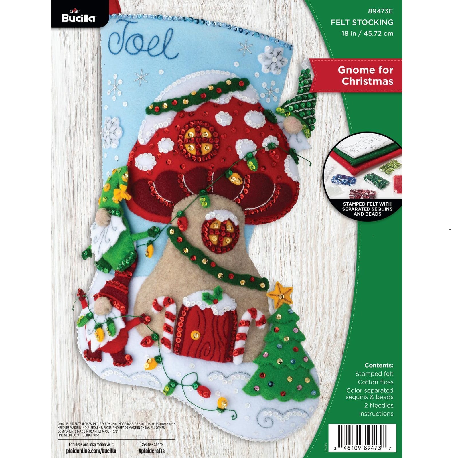 Bucilla&#xAE; Gnome for Christmas Felt Stocking Kit