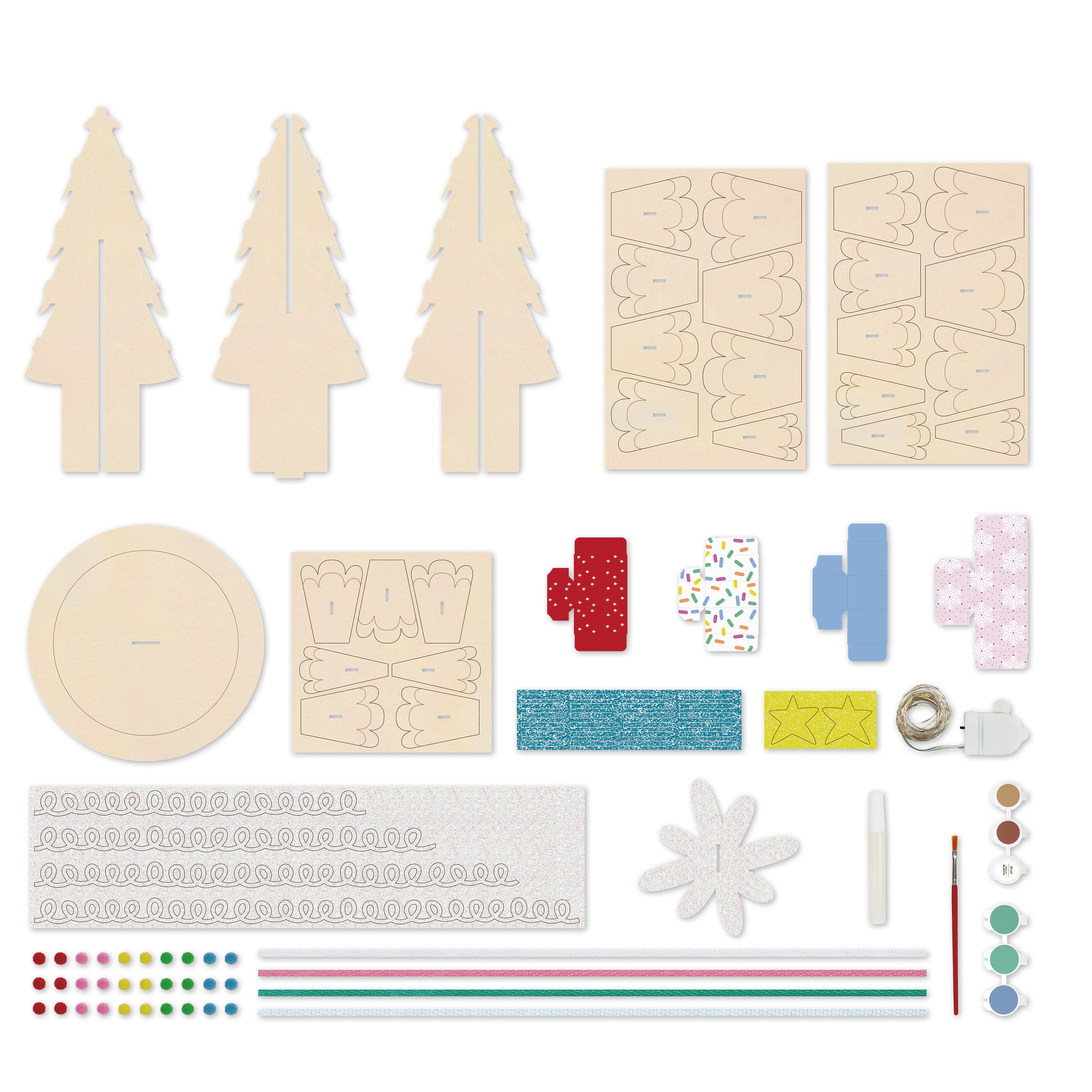 3D Light Up Christmas Tree Scene Craft Kit by Creatology&#x2122;