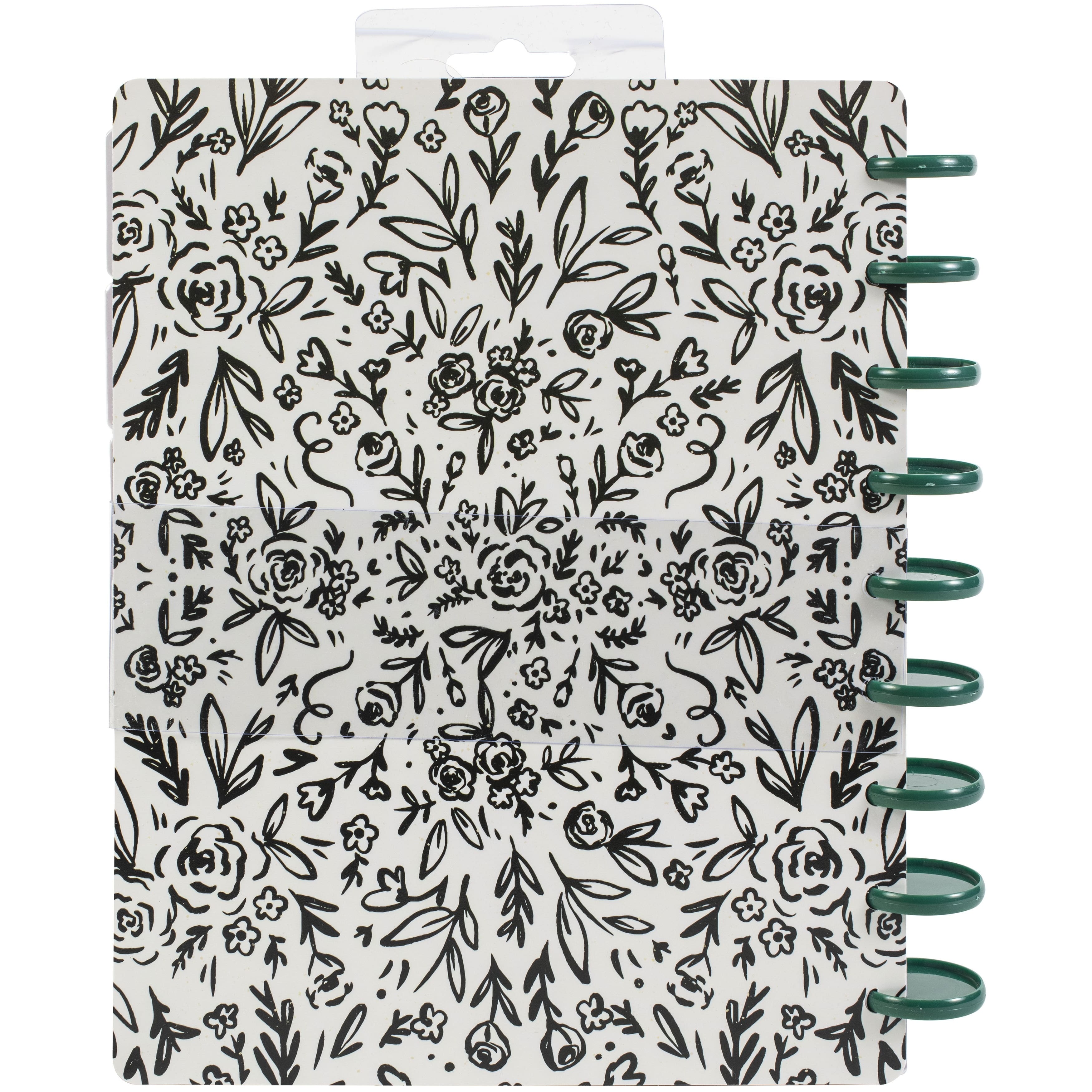 American Crafts&#x2122; Maggie Holmes Day-To-Day Black &#x26; White Floral Undated Dashboard Planner