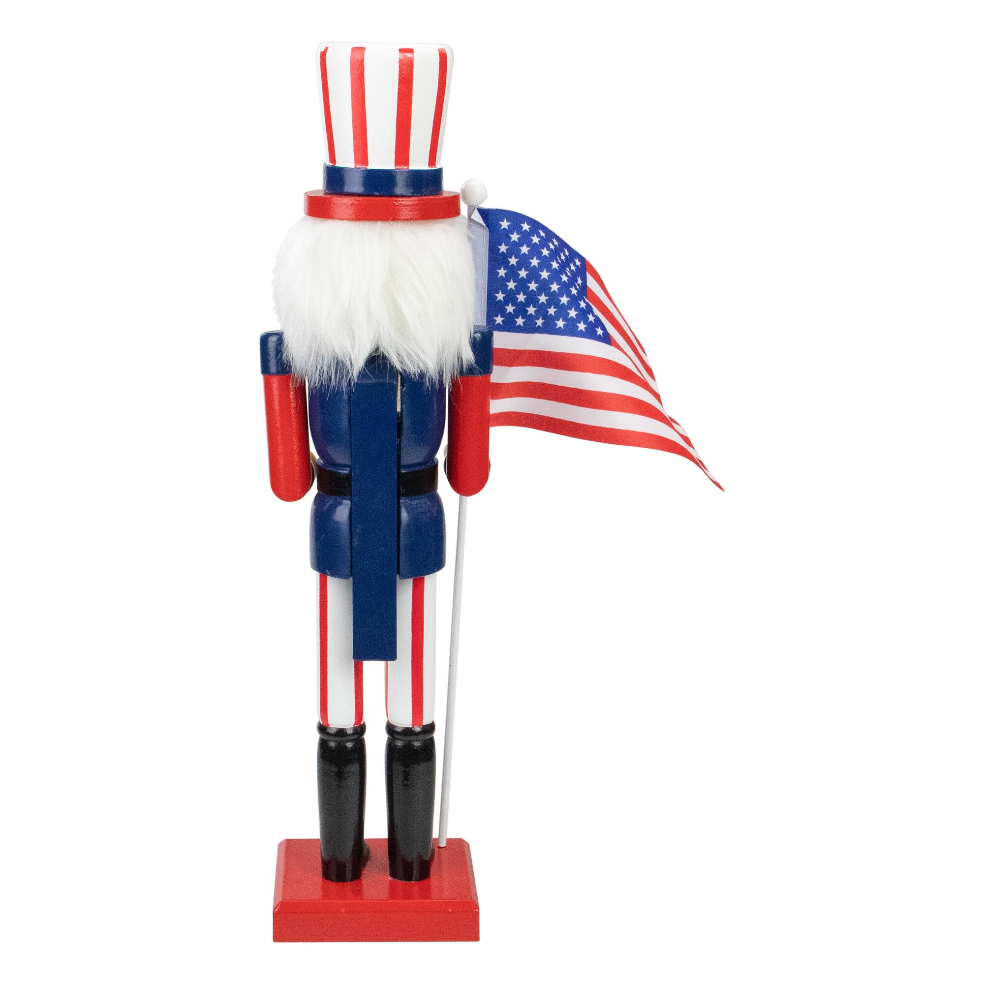 15&#x22; Patriotic Uncle Sam Nutcracker Accent