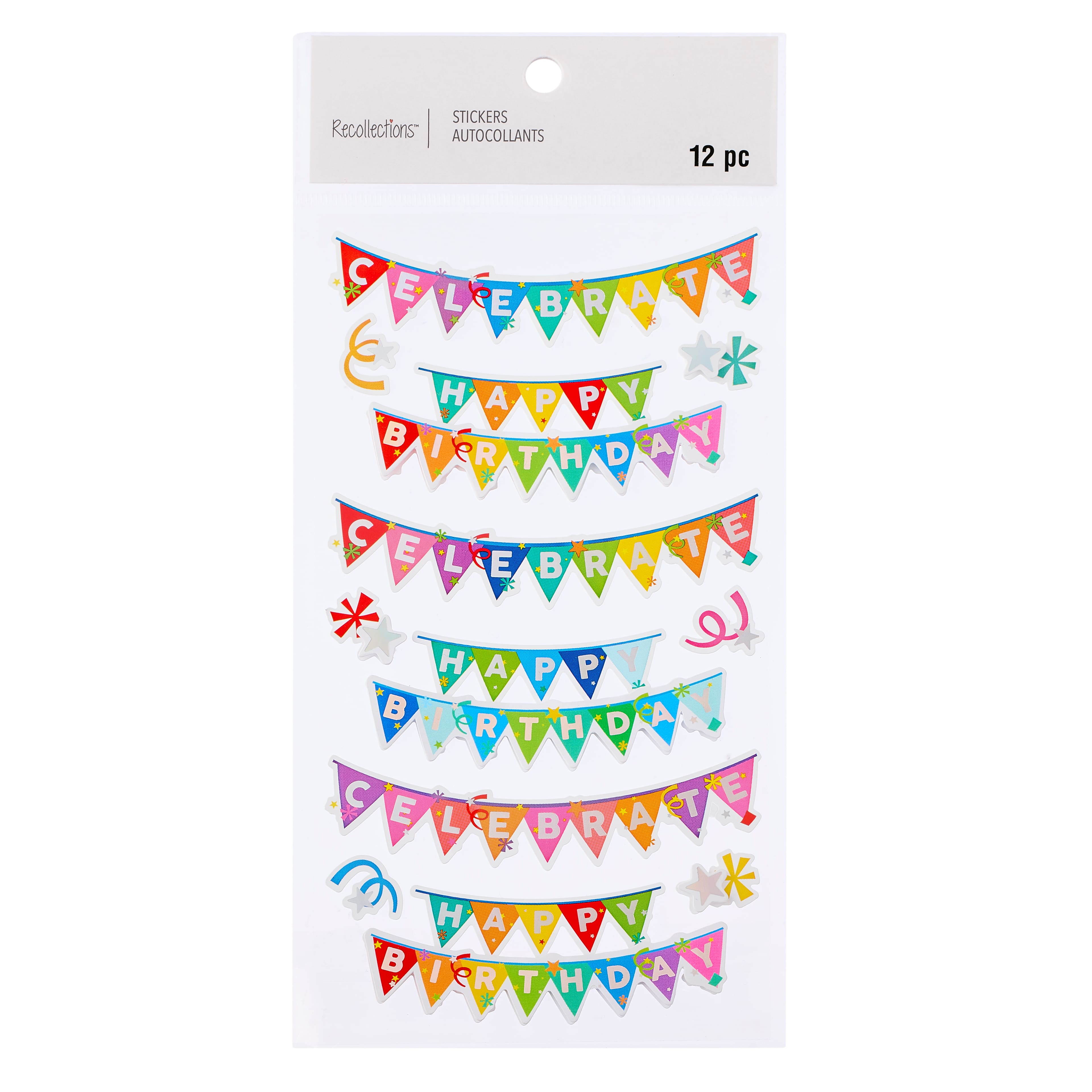 Birthday Banner Dimensional Stickers by Recollections&#x2122;