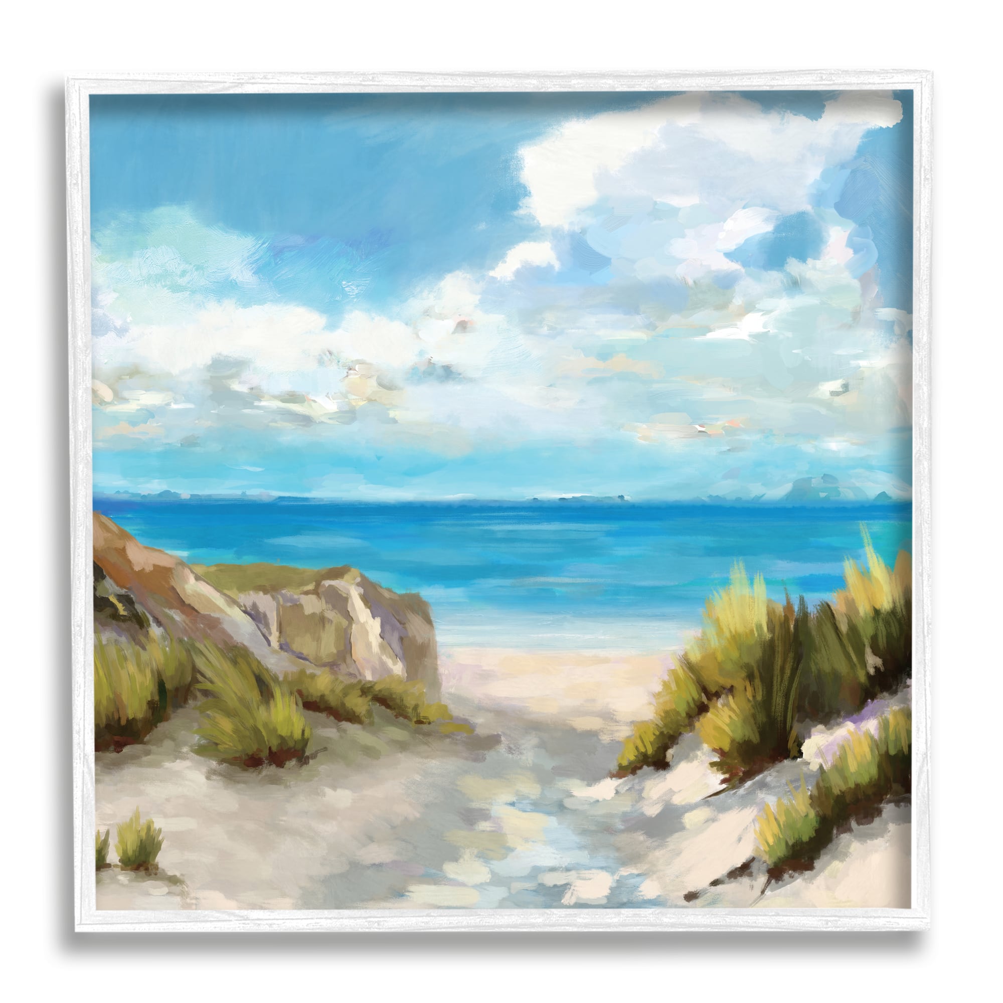 NEW Oceans, the buy sky and beach Painting Wooden Frame