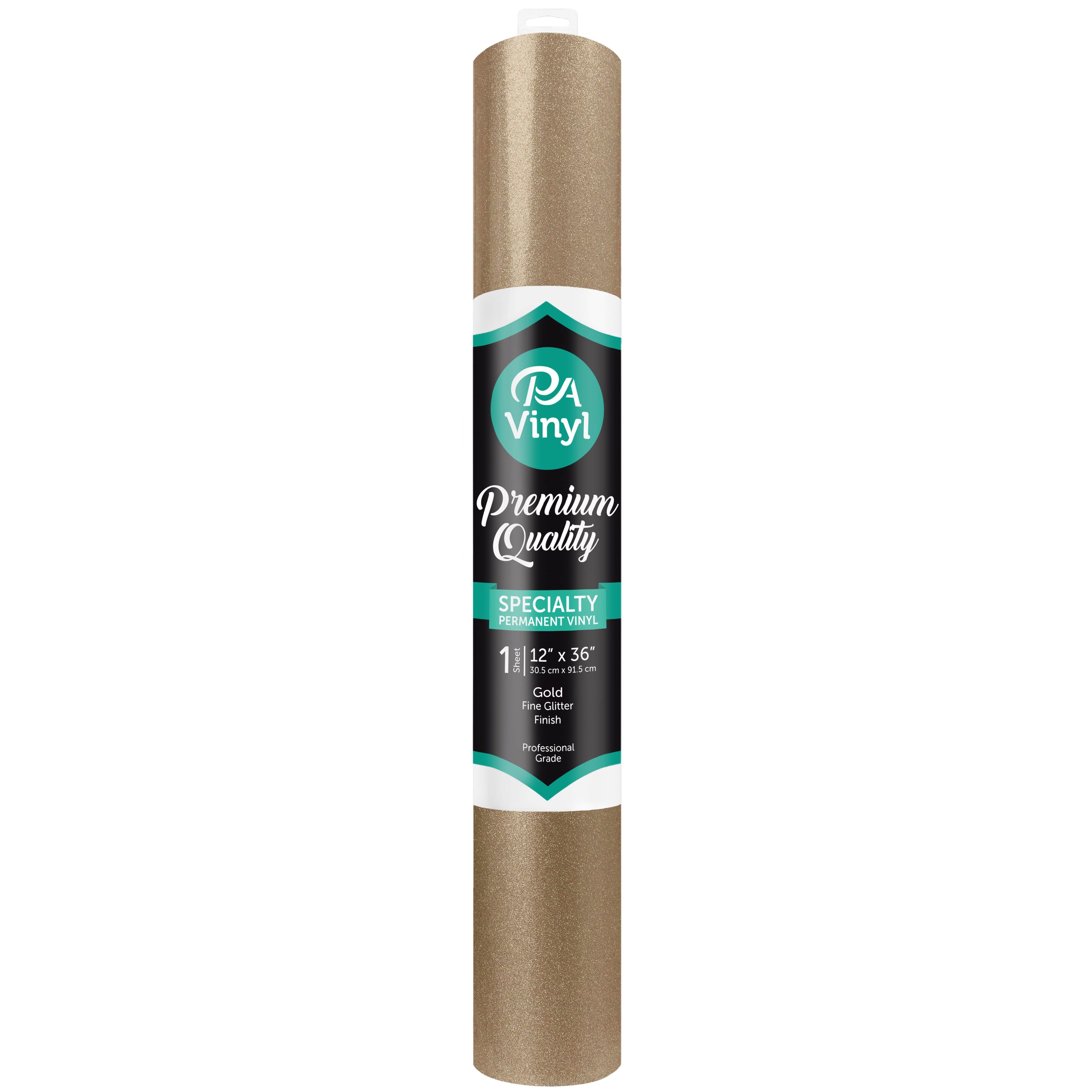 PA Vinyl Fine Glitter Permanent Adhesive Vinyl