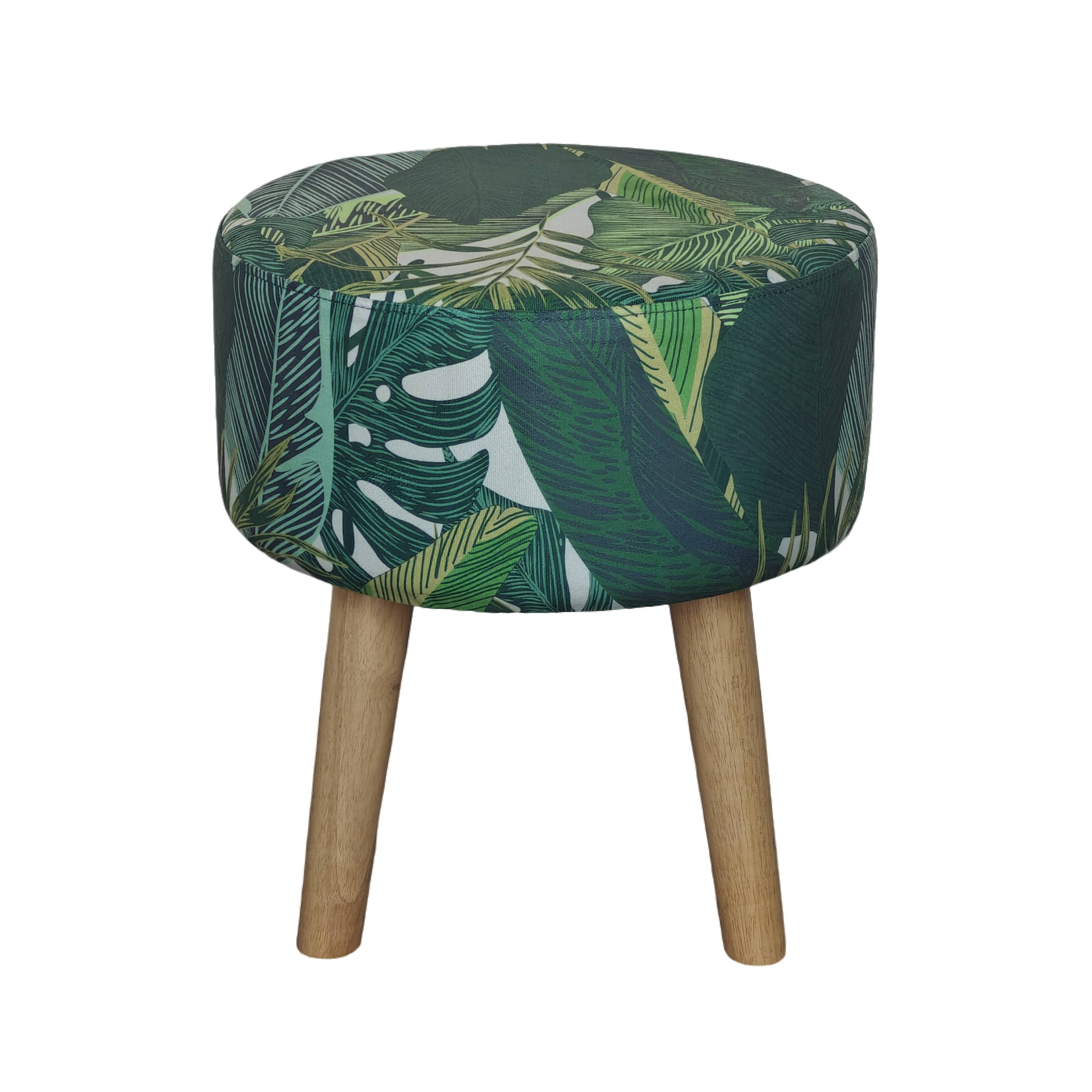16" Tropical Leaf Print Stool by Ashland®