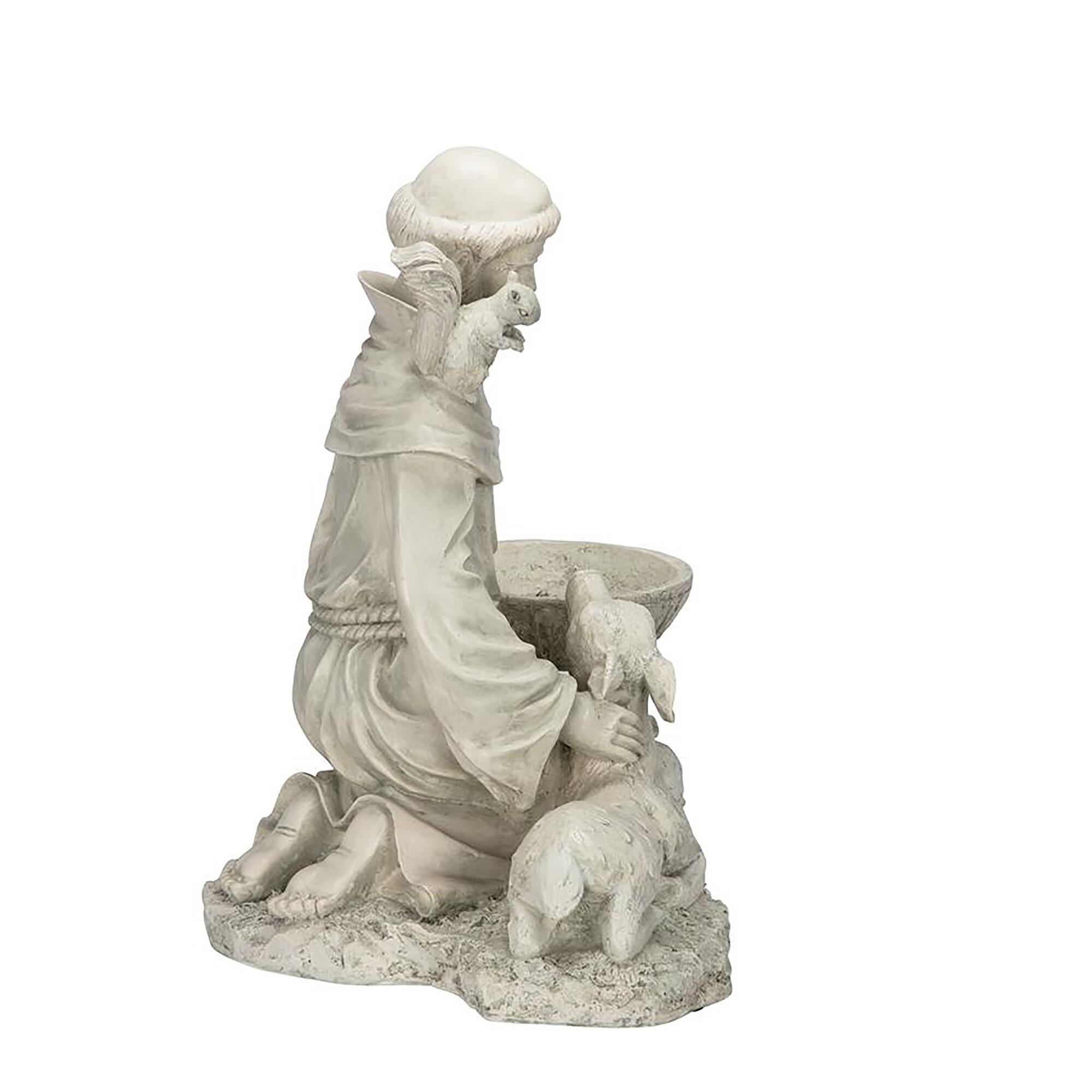 Design Toscano&#xAE; 19&#x22; St. Francis Feeds the Animals Garden Statue