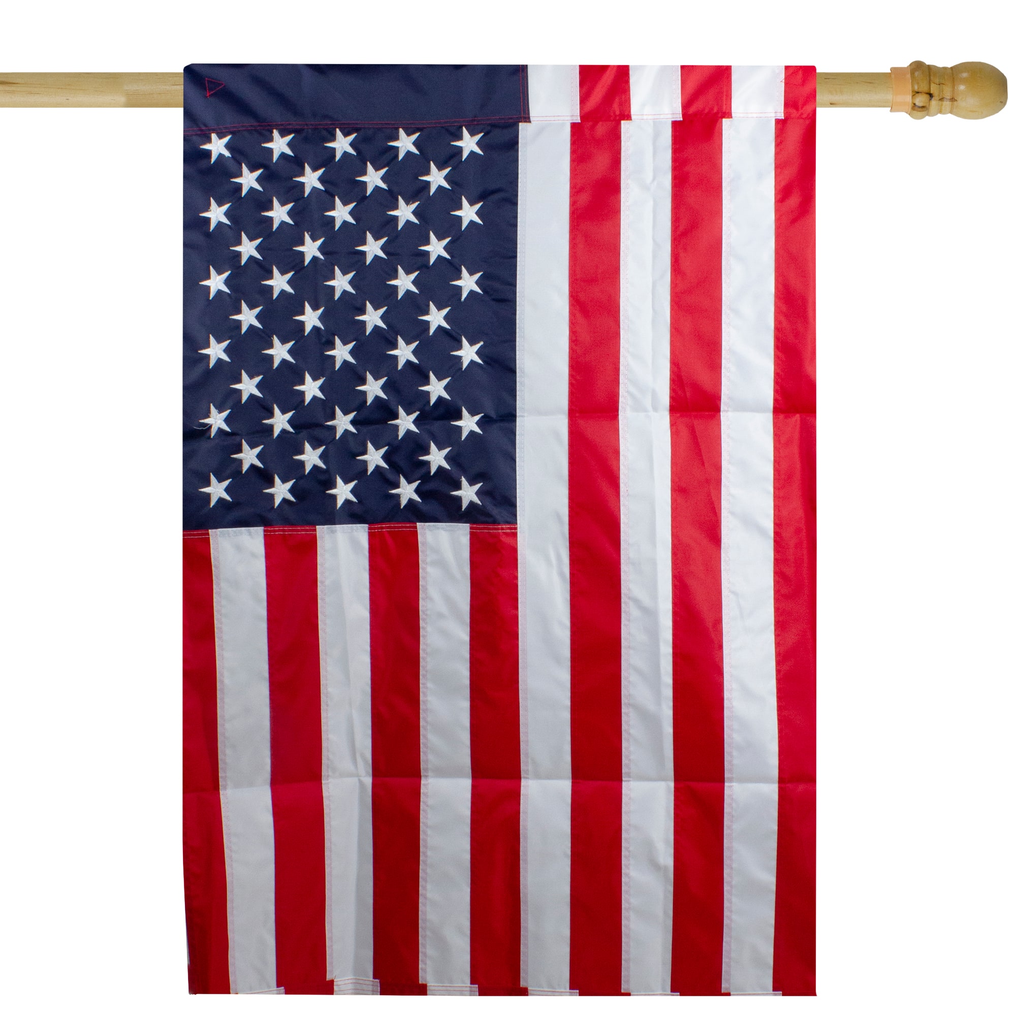 Patriotic Americana Embroidered Outdoor House Flag, 28&#x22; x 40&#x22;