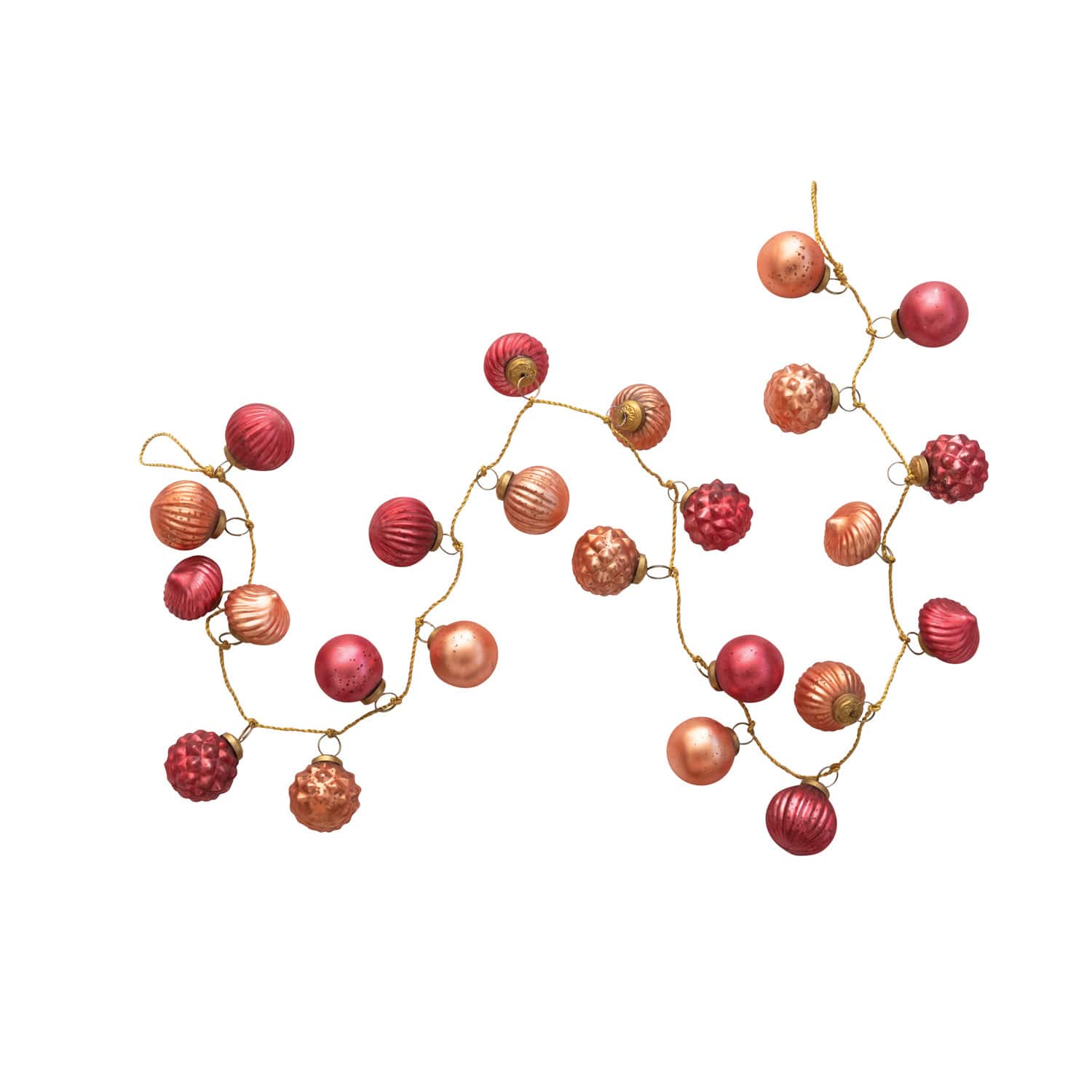 Hello Honey® 6ft. Pink Mercury Glass Ball Ornament Garland