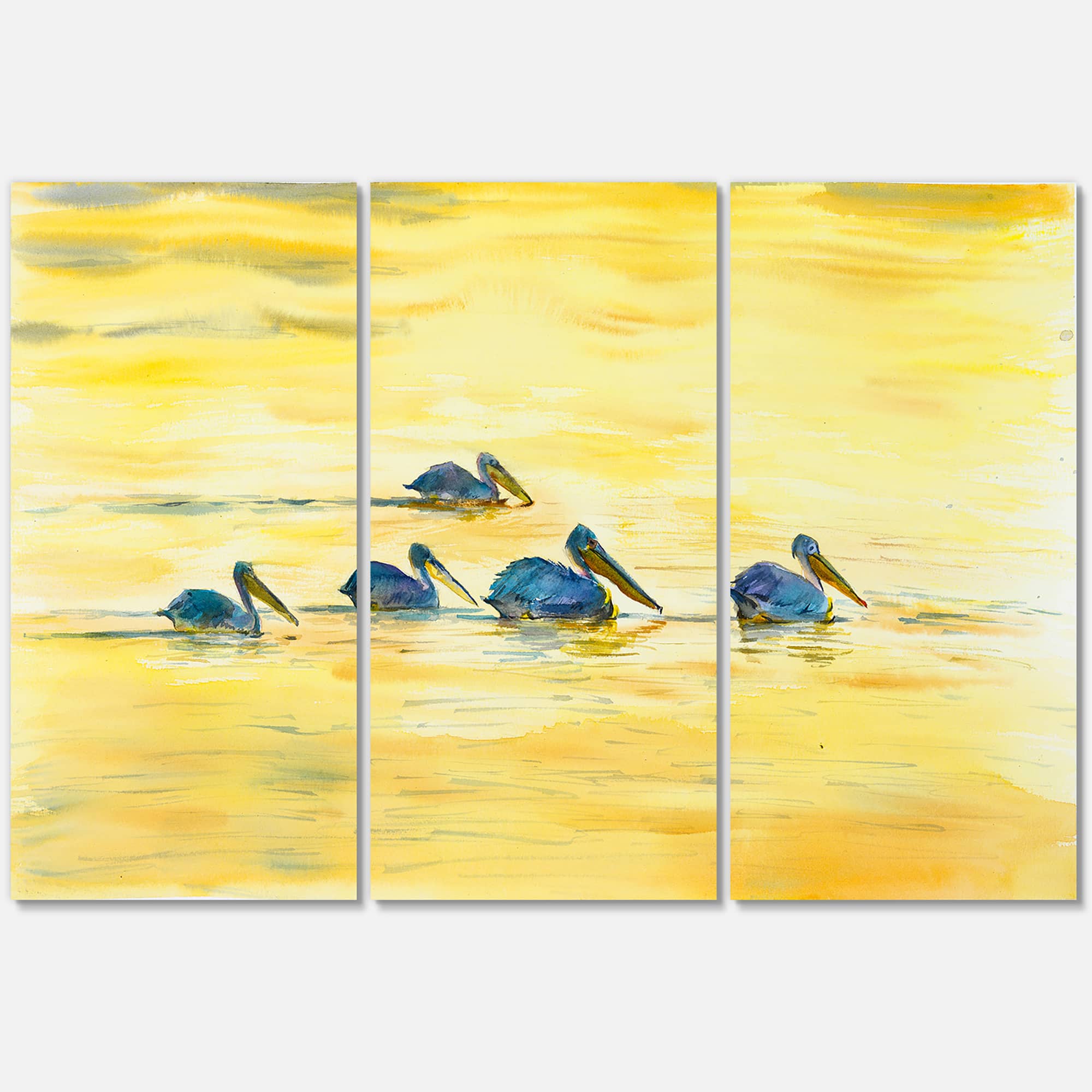Designart - Pelicans On The Yellow River
