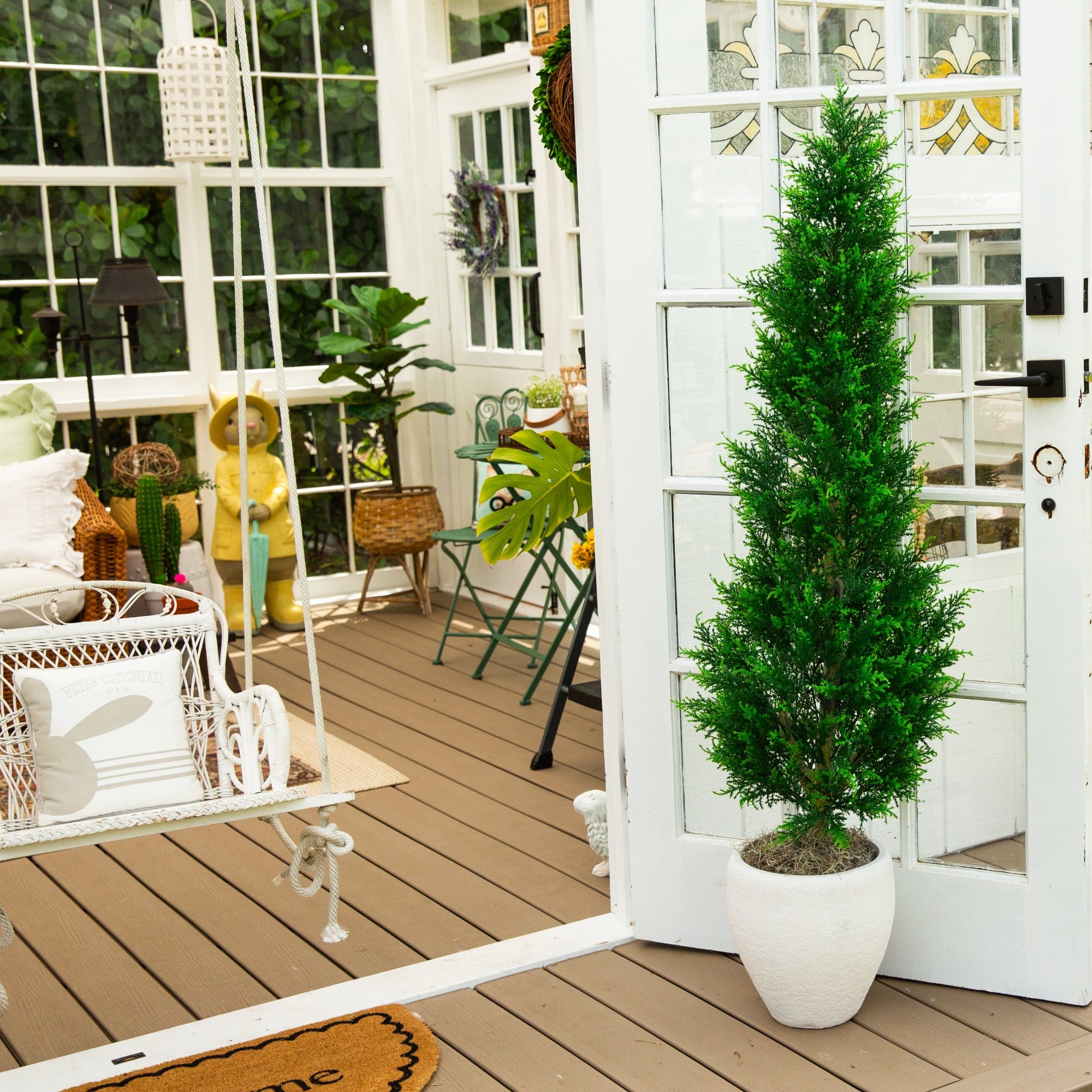 5ft. UV Resistant Artificial Cypress Tower Tree (Indoor/Outdoor)