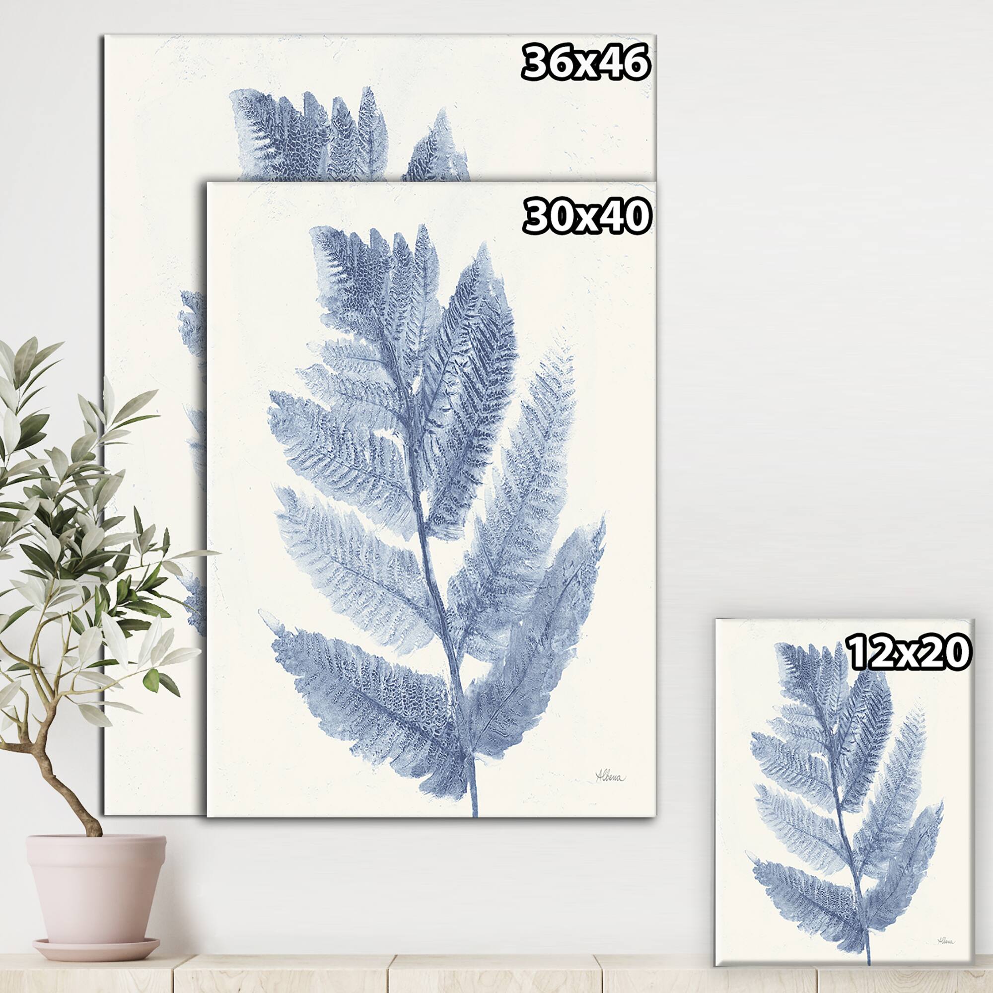 Designart - Forest Ferns Blue