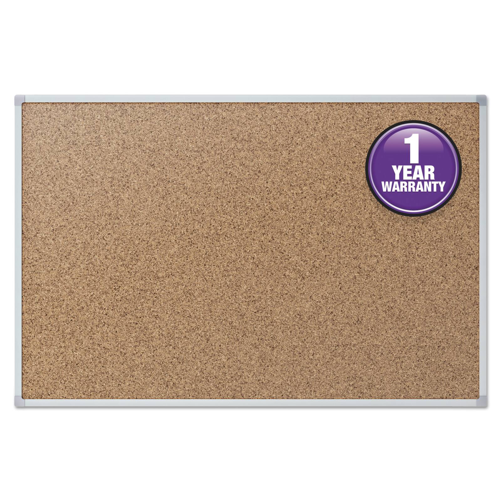 Mead® Silver Frame Cork Bulletin Board