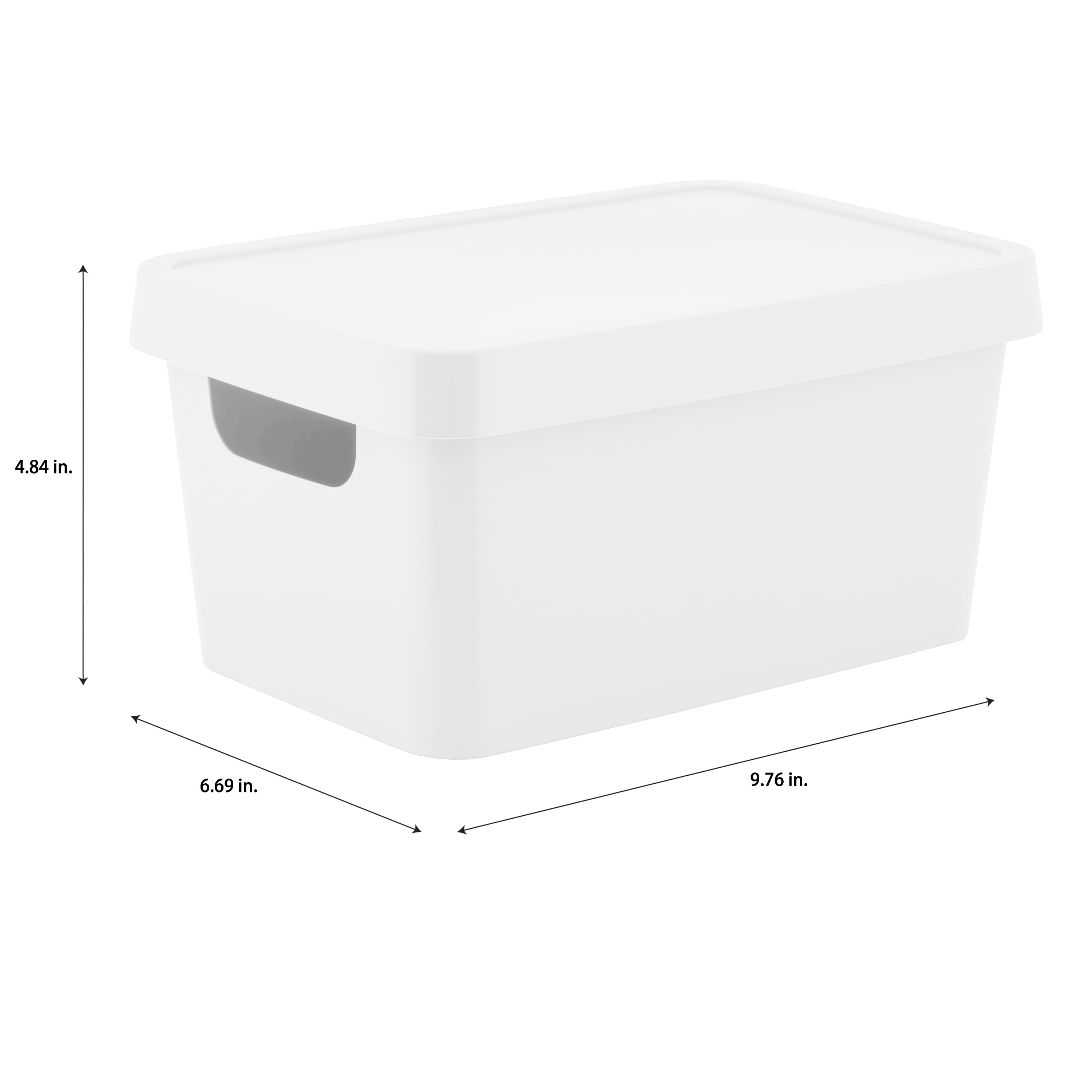 Simplify Small White Vinto Storage Box with Lid