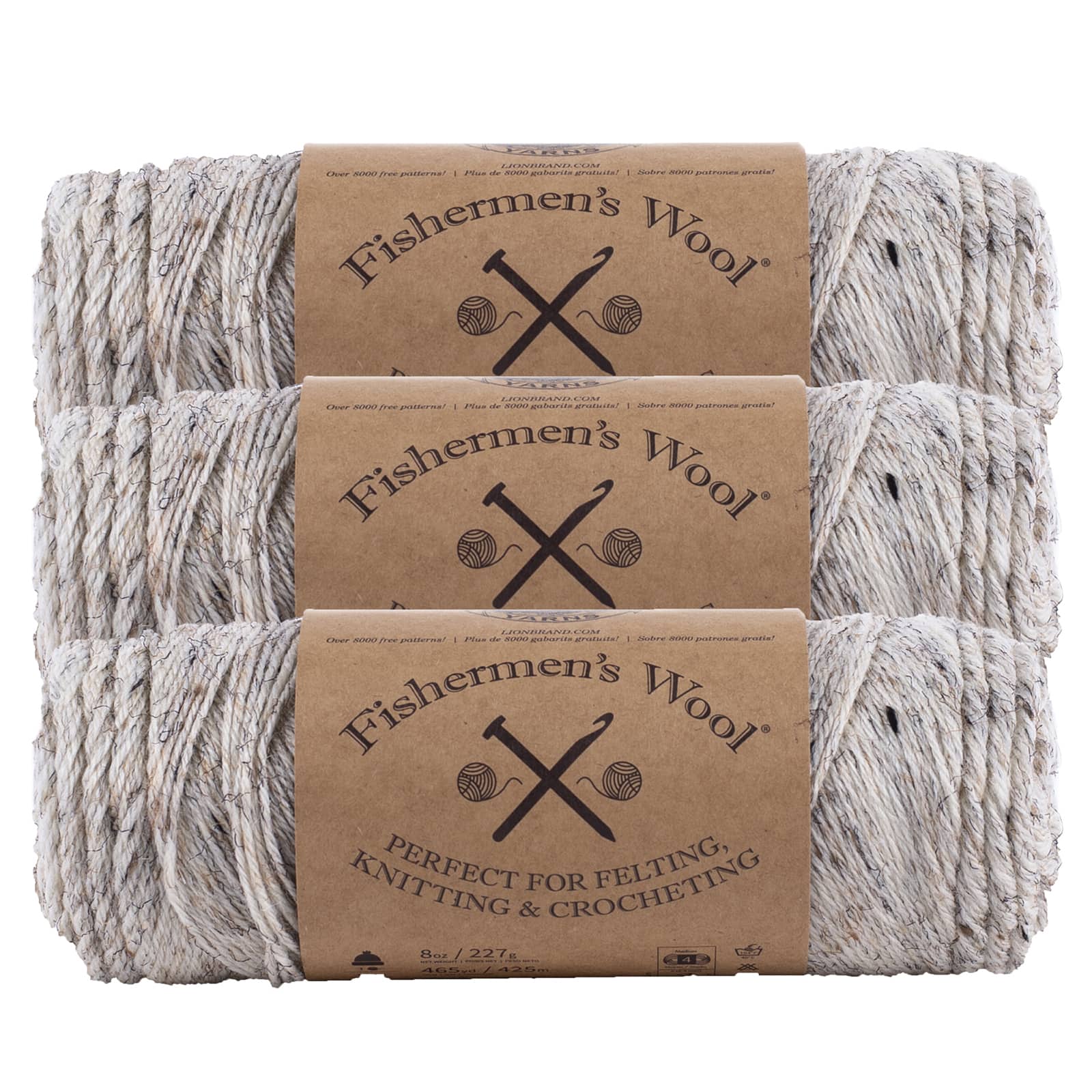 3 Pack Lion Brand® Fishermen's Wool® Yarn