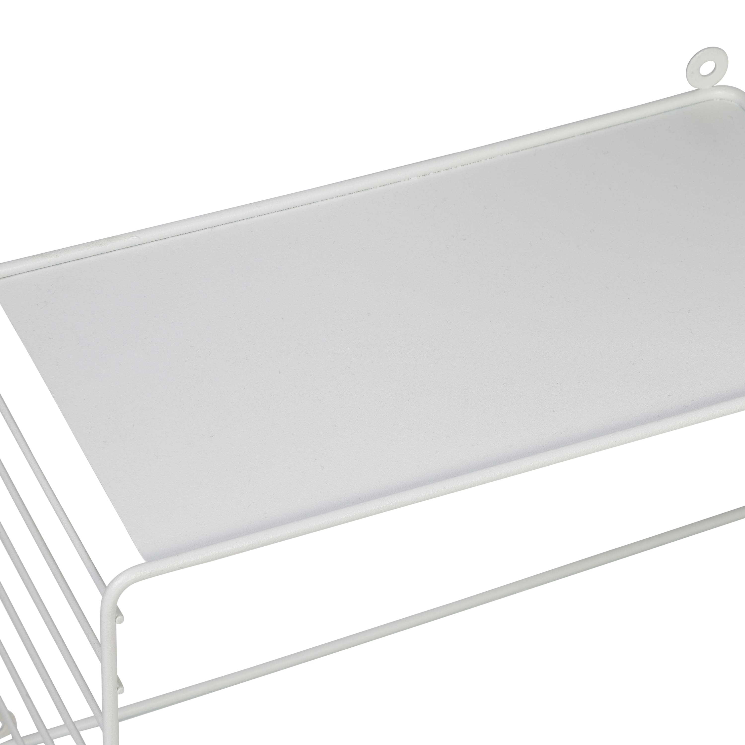 Honey Can Do White 3-Tier Floating Square Wall Shelf