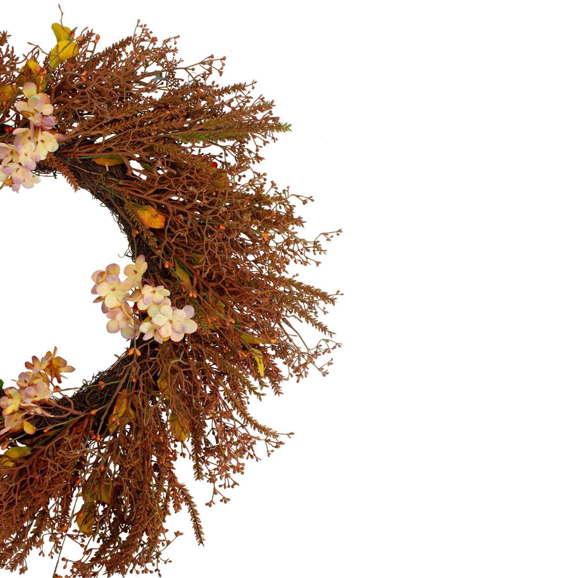 32&#x22; Brown Fall Grass Autumn Harvest Wreath