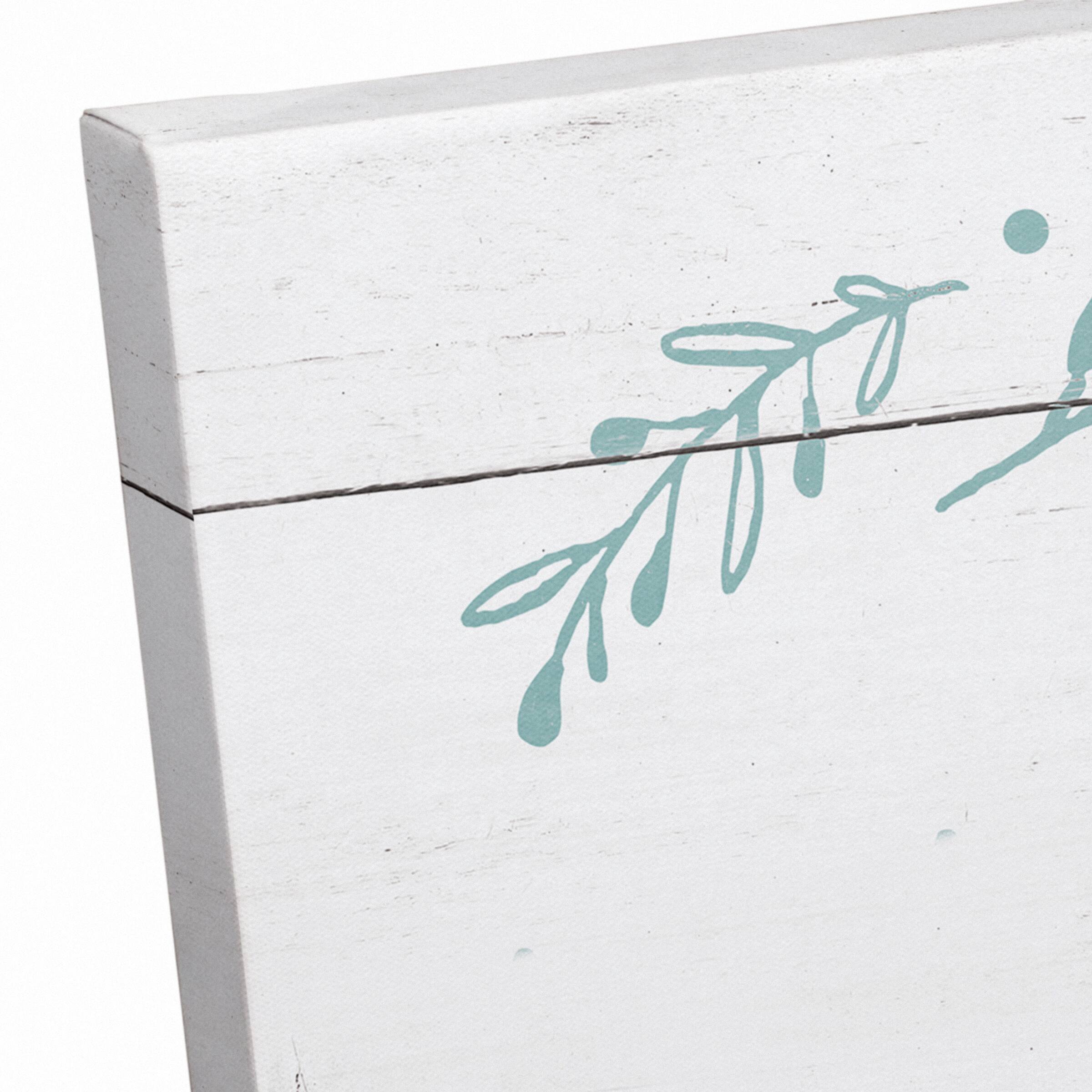 Teal Bunny Silhouette Canvas Art