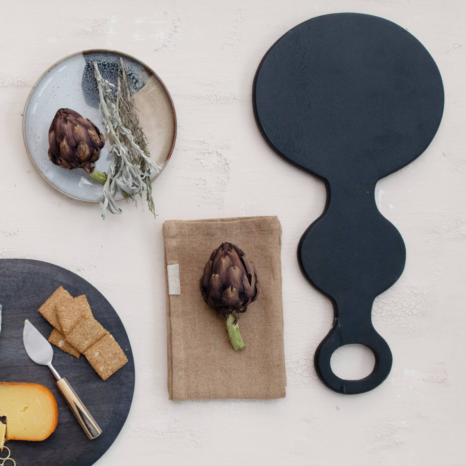 Hello Honey&#xAE; Stonewashed Linen Blend Tea Towel with Twill Tape Corner Set