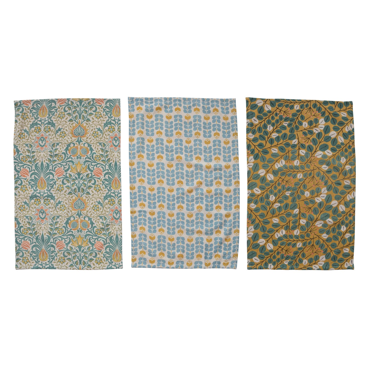 Multicolor Patterned Cotton Tea Towel Set